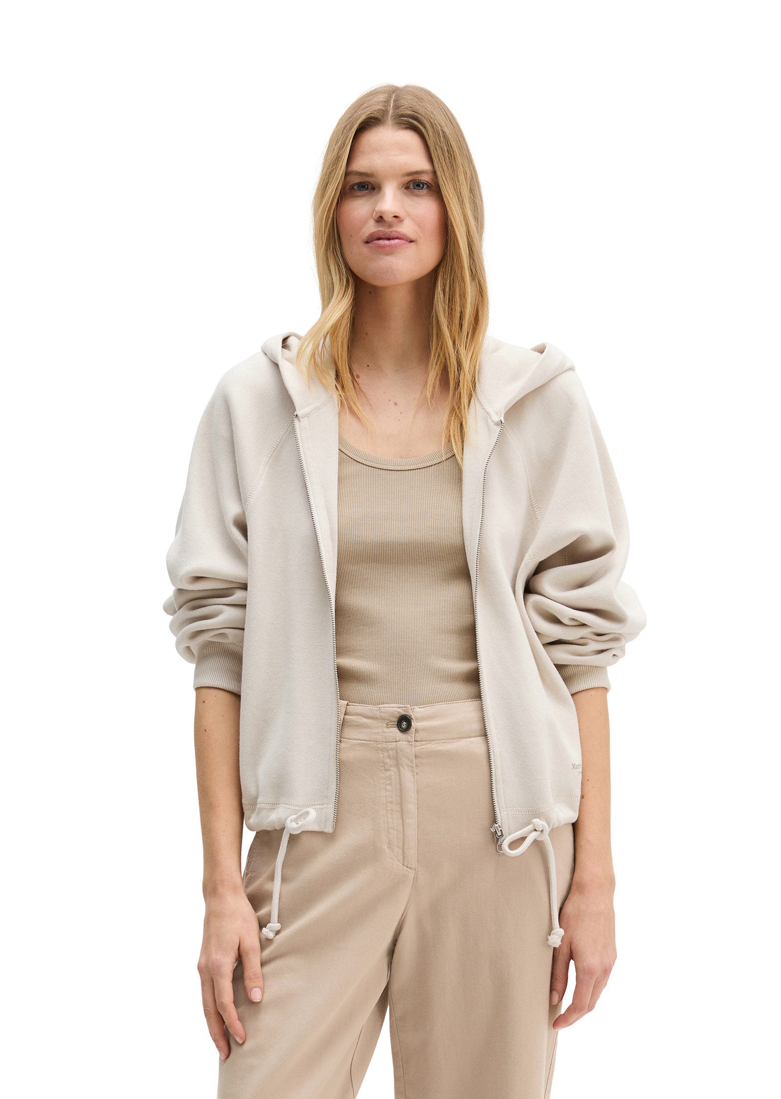 Marc O'Polo Sweatjacke aus reiner Bio-Baumwolle