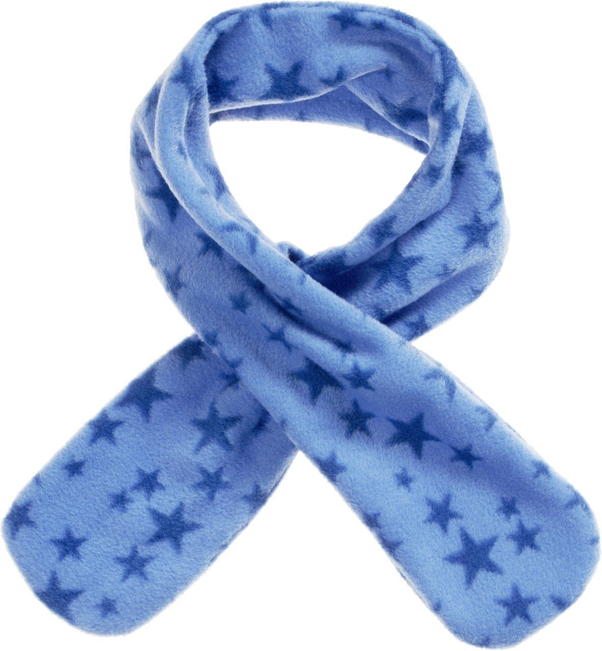 Fleece-Steckschal Playshoes Schlupfmütze Sterne Blau