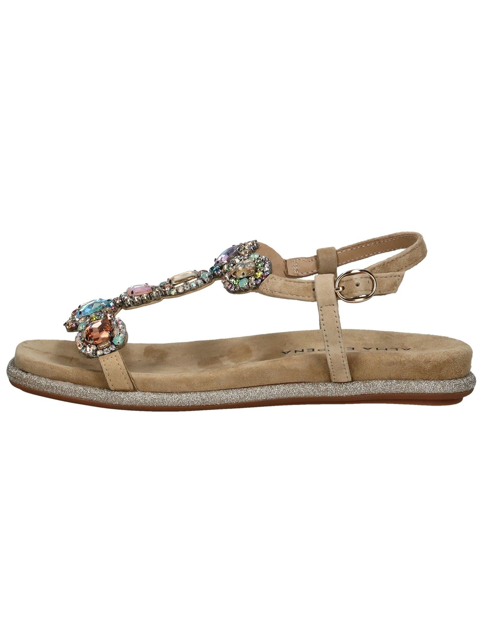 Alma en Pena Sandalen Veloursleder/Textil Riemchensandalette günstig online kaufen