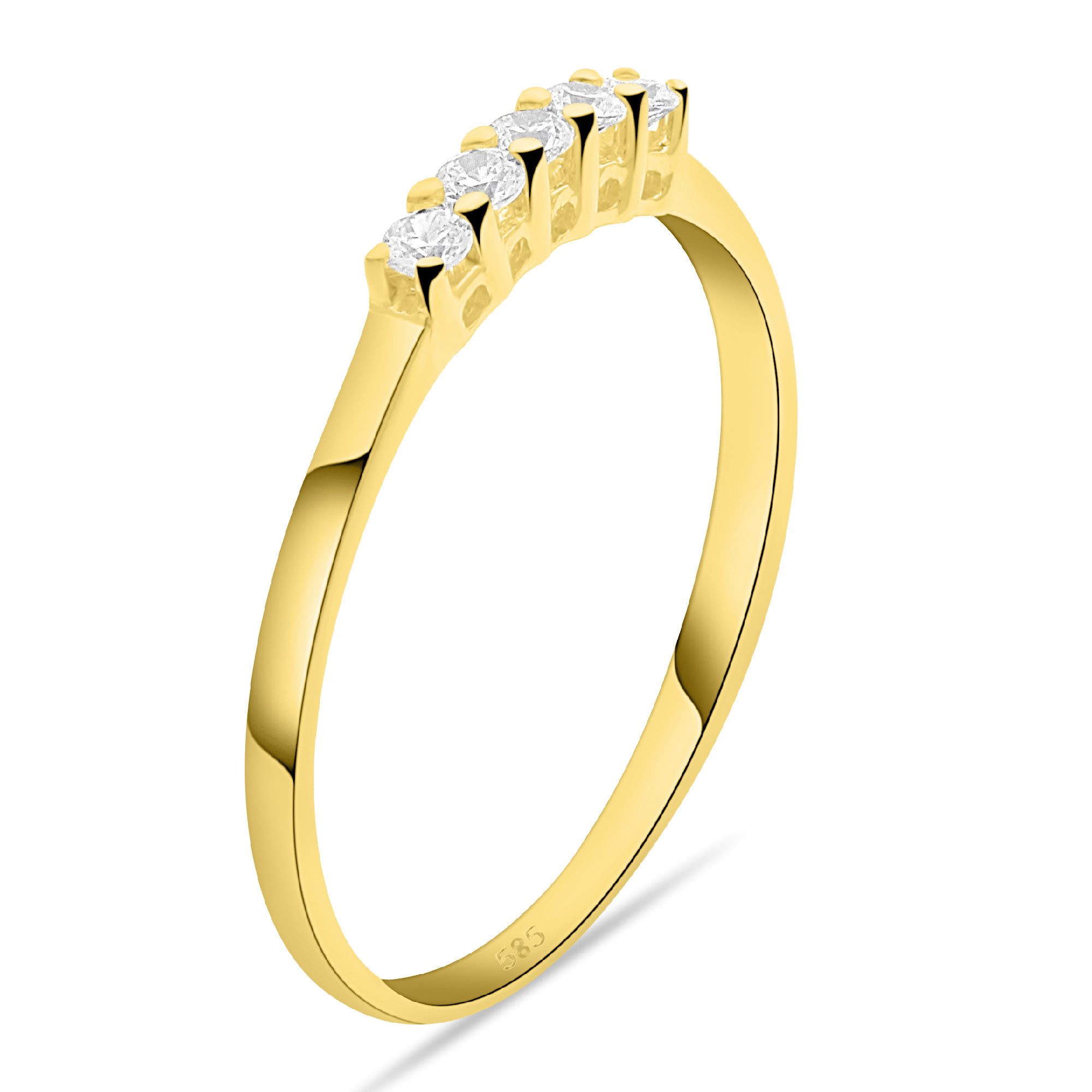 Tony Fein Goldring Solitärring 585er Gelbgold günstig online kaufen