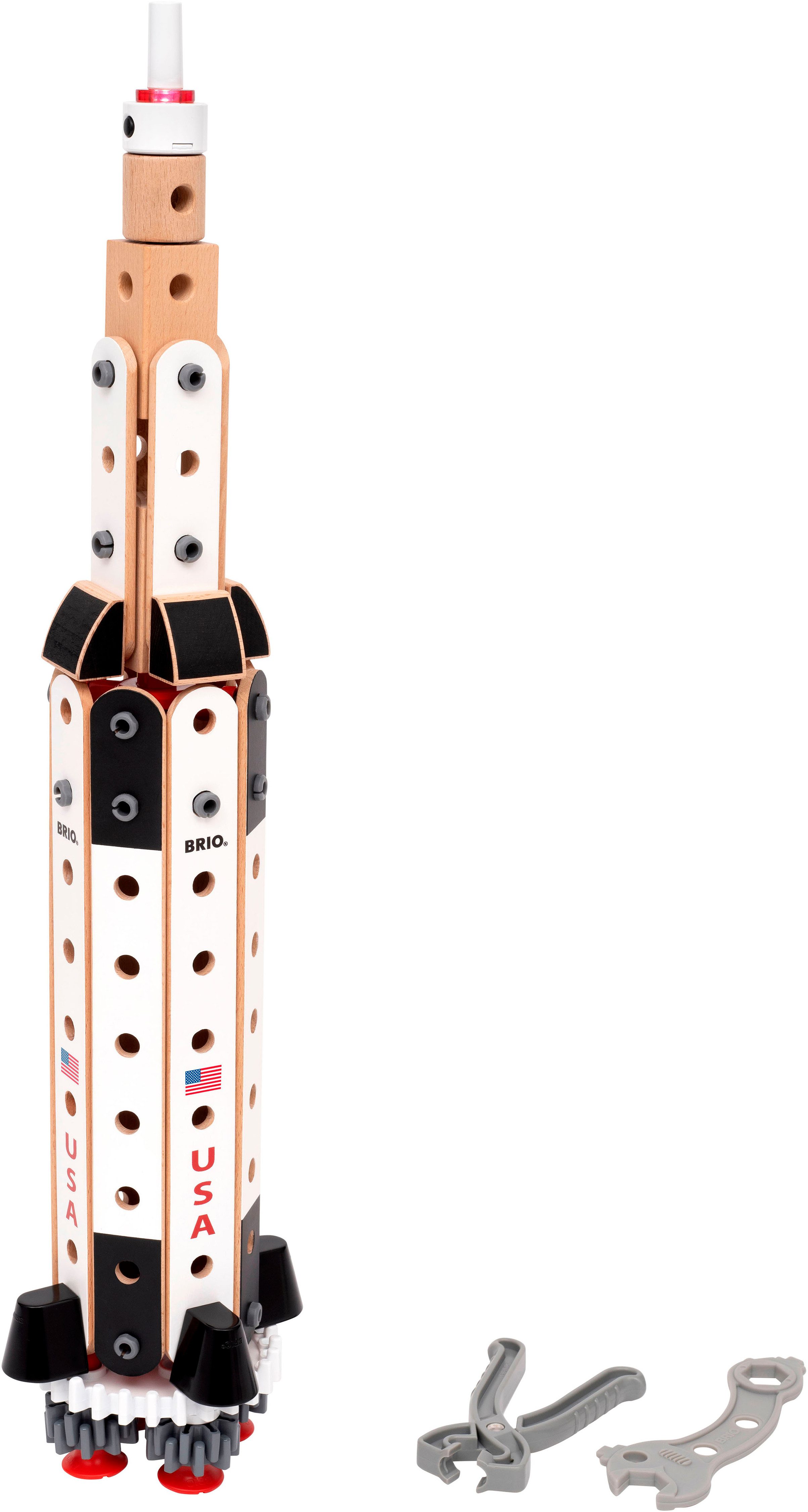 BRIO® BRIO Builder - Apollo Saturn V (34607) Konstruktions-Spielset, (91 St), mit Licht