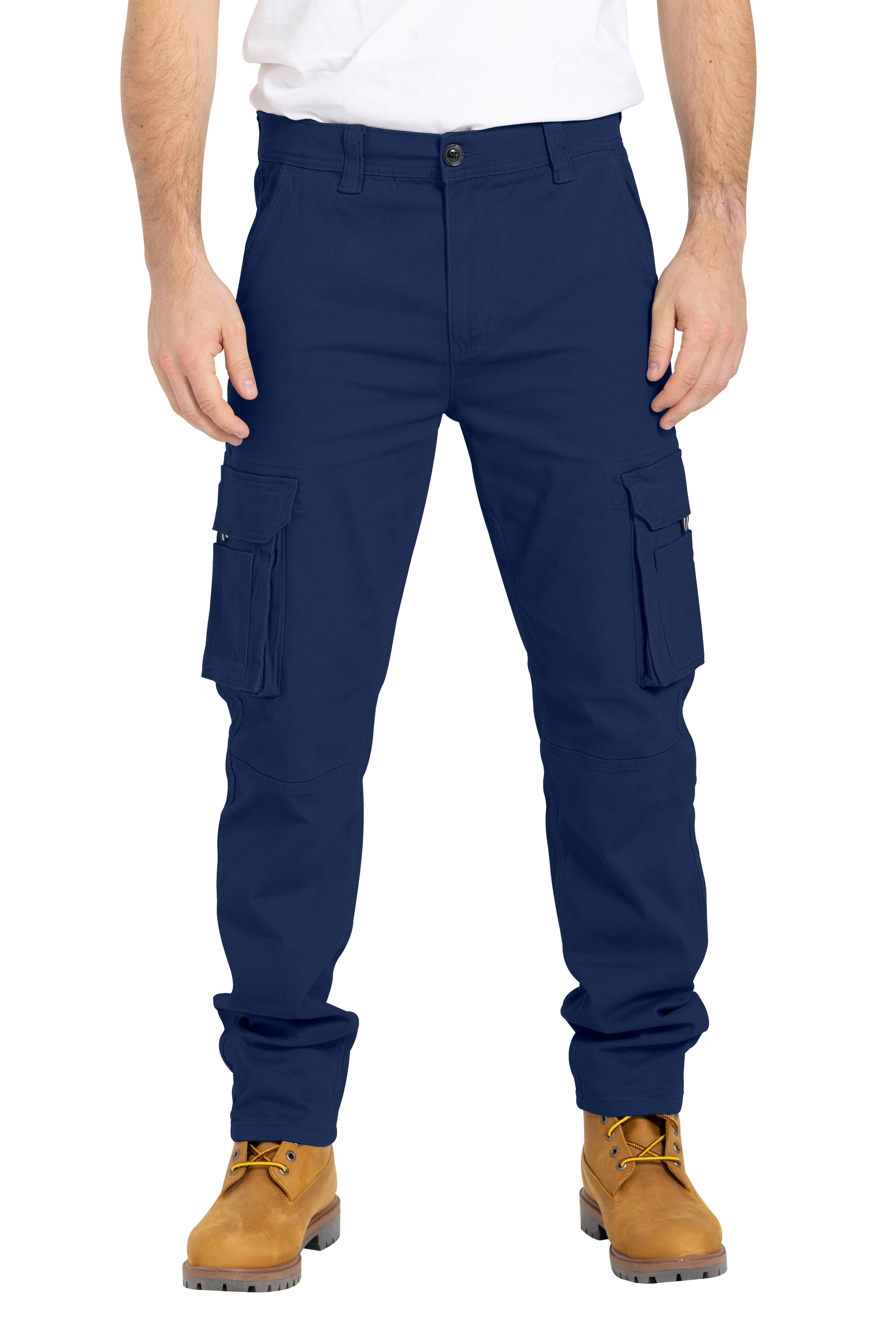 BlauerHafen Cargohose Herren Cargo Hose Arbeitshose Schwerlast Tactical mit 12 Taschen Chino