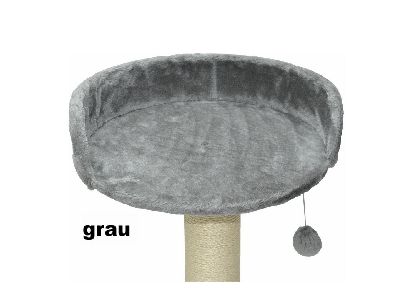 Thumbnail - nanook Ersatz-Kratzbaumstamm Sitzplatz Liegemulde Topseat für Niklas Ø 46 cm hellgrau