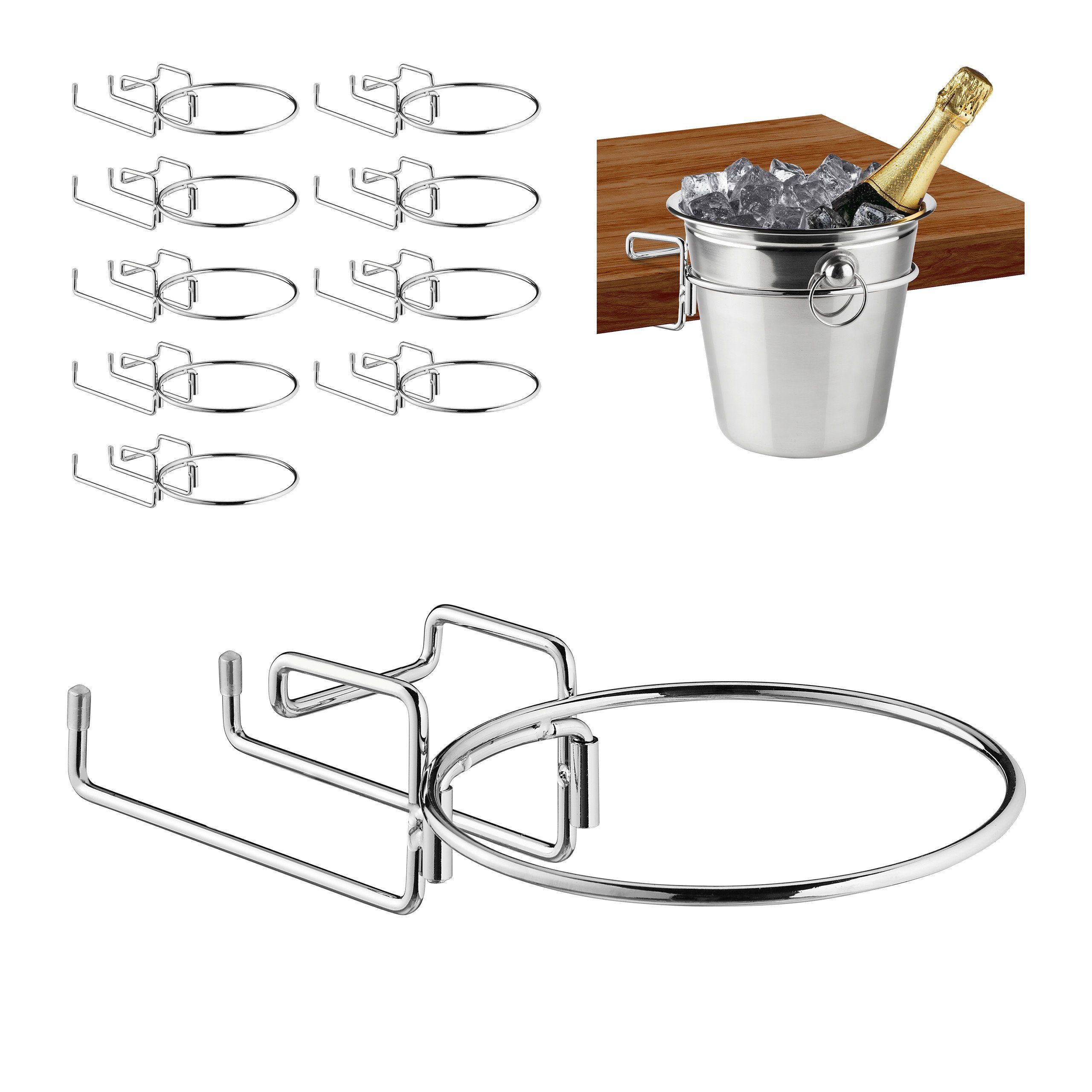 Sektkühler 10 x Sektkühlerhalter für den Tisch