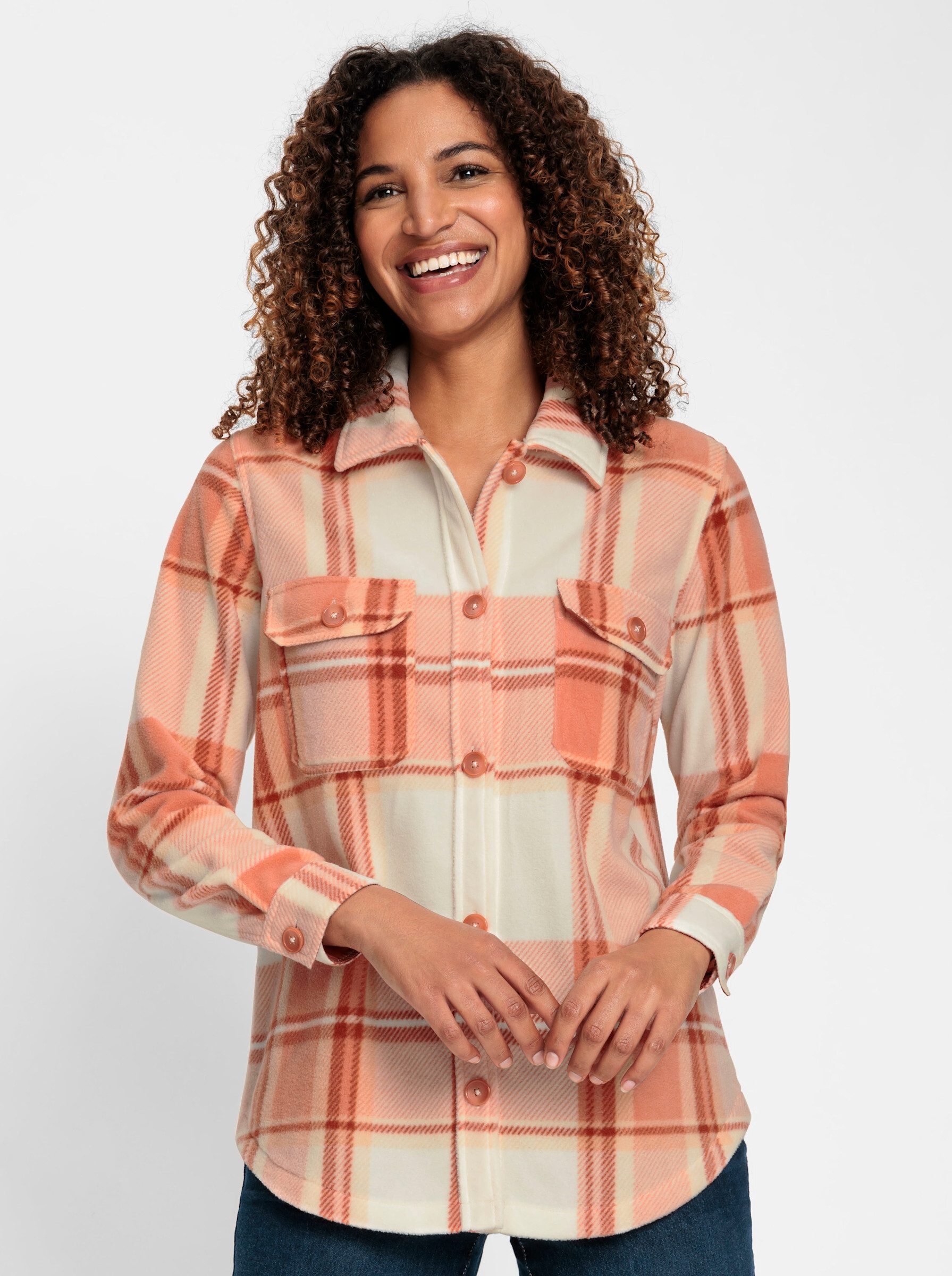 Witt Fleeceshirt Fleece-Bluse Langarm Länge ca. 74 cm günstig online kaufen