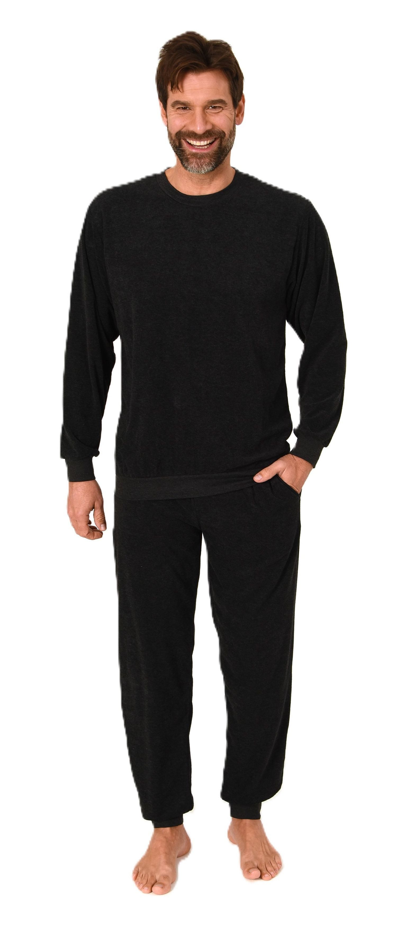 Normann Pyjama Normann Herren Frottee Schlafanzug mit Bündchen – auch in Üb günstig online kaufen