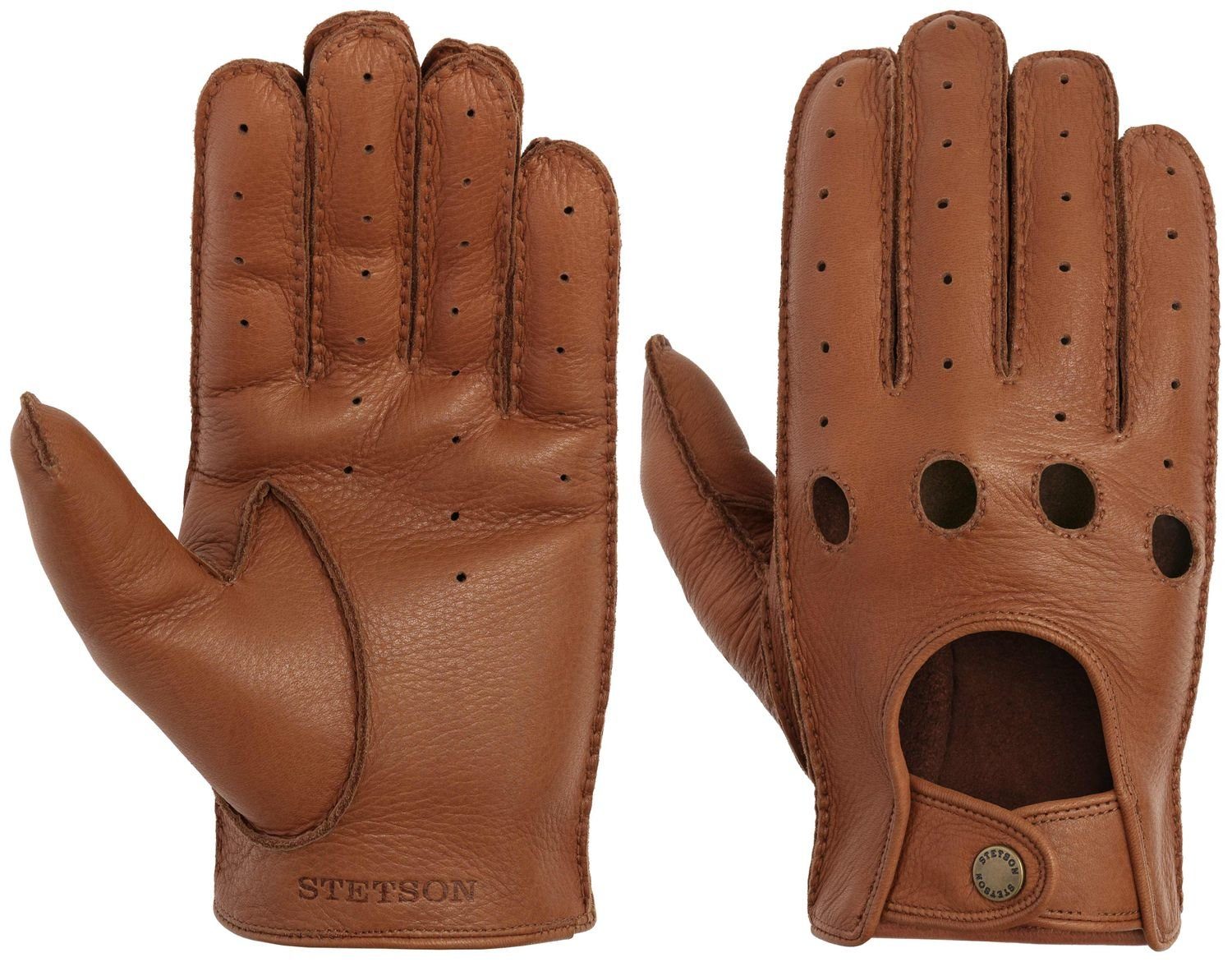 Lederhandschuhe Leder/Deer Nappa Sportive Stetson Herren Handschuhe