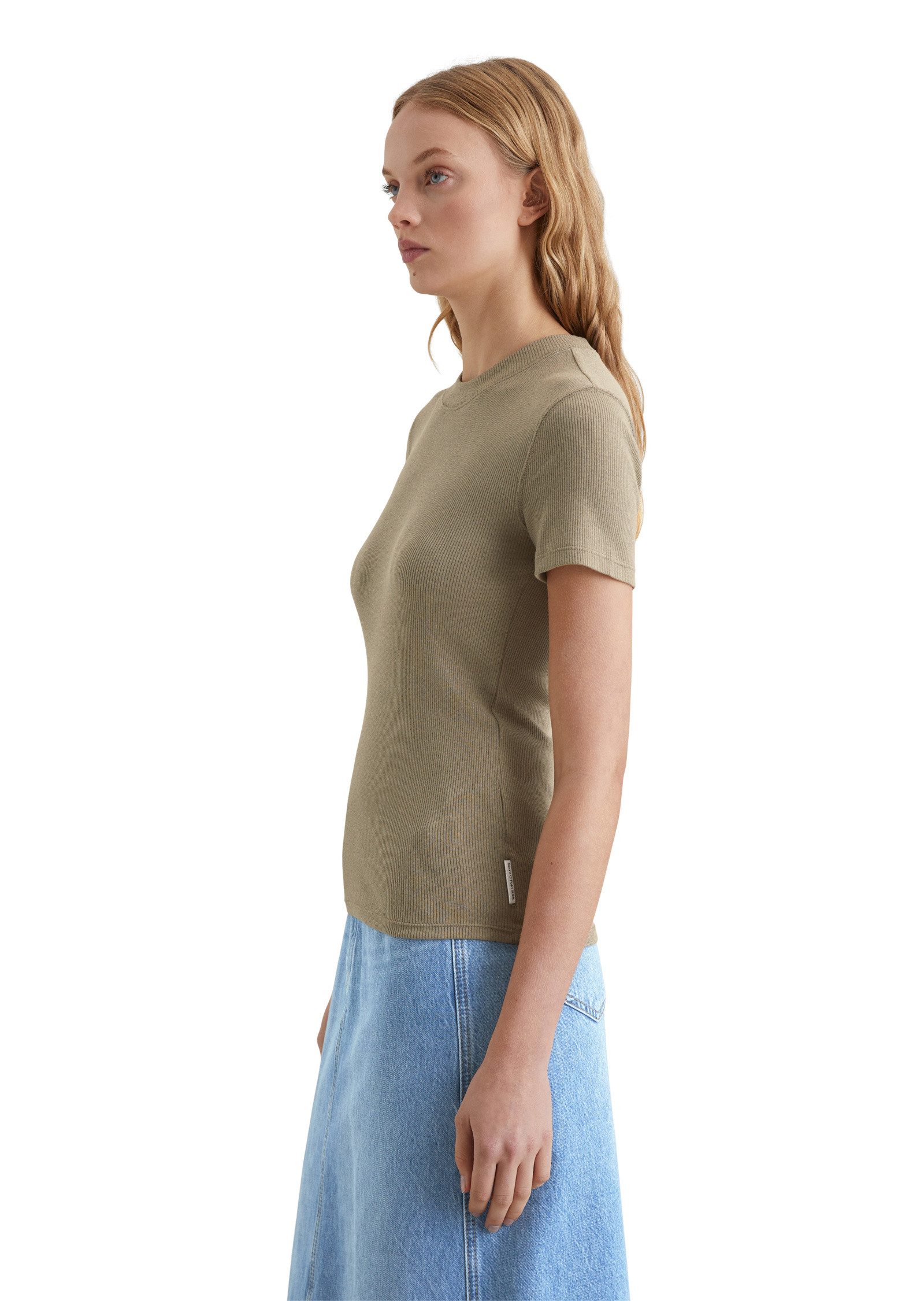 Marc O'Polo DENIM T-Shirt aus Rippjersey günstig online kaufen