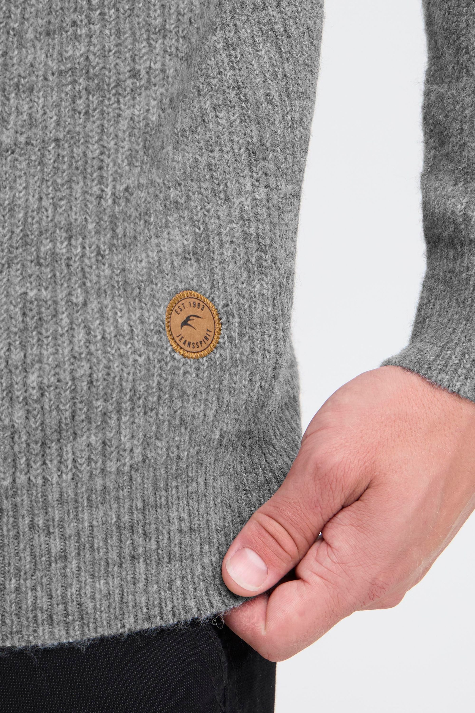 Indicode Strickjacke IDBratram Modische Strickjacke mit Reißverschluss