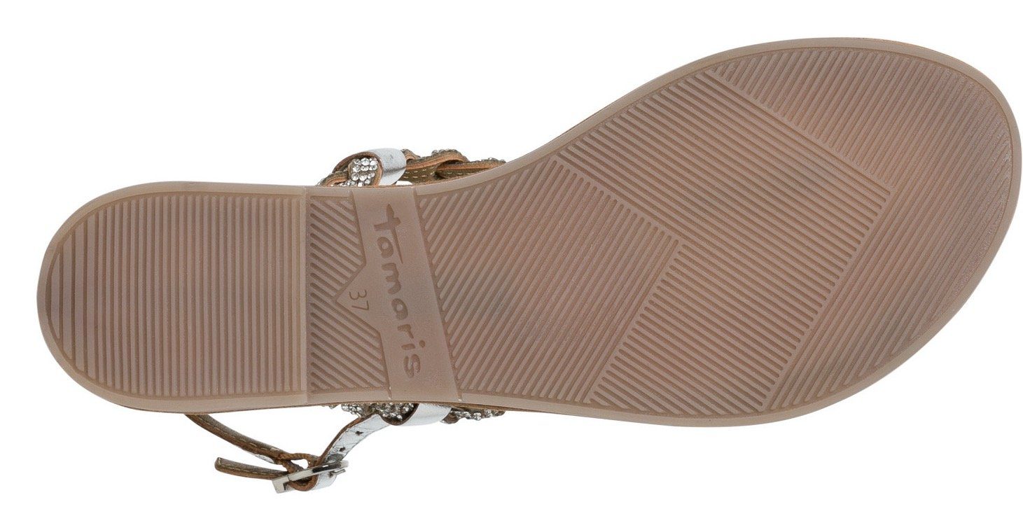 Sandale silberfarben mit Flechtung Tamaris schöner