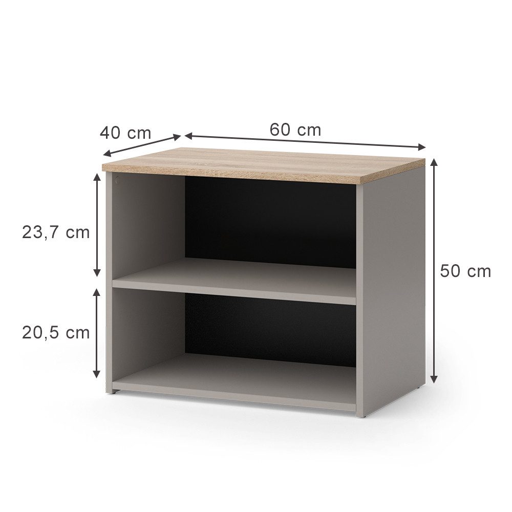 Vicco Lowboard Wido, Greige/Sonoma, 60 x günstig online kaufen