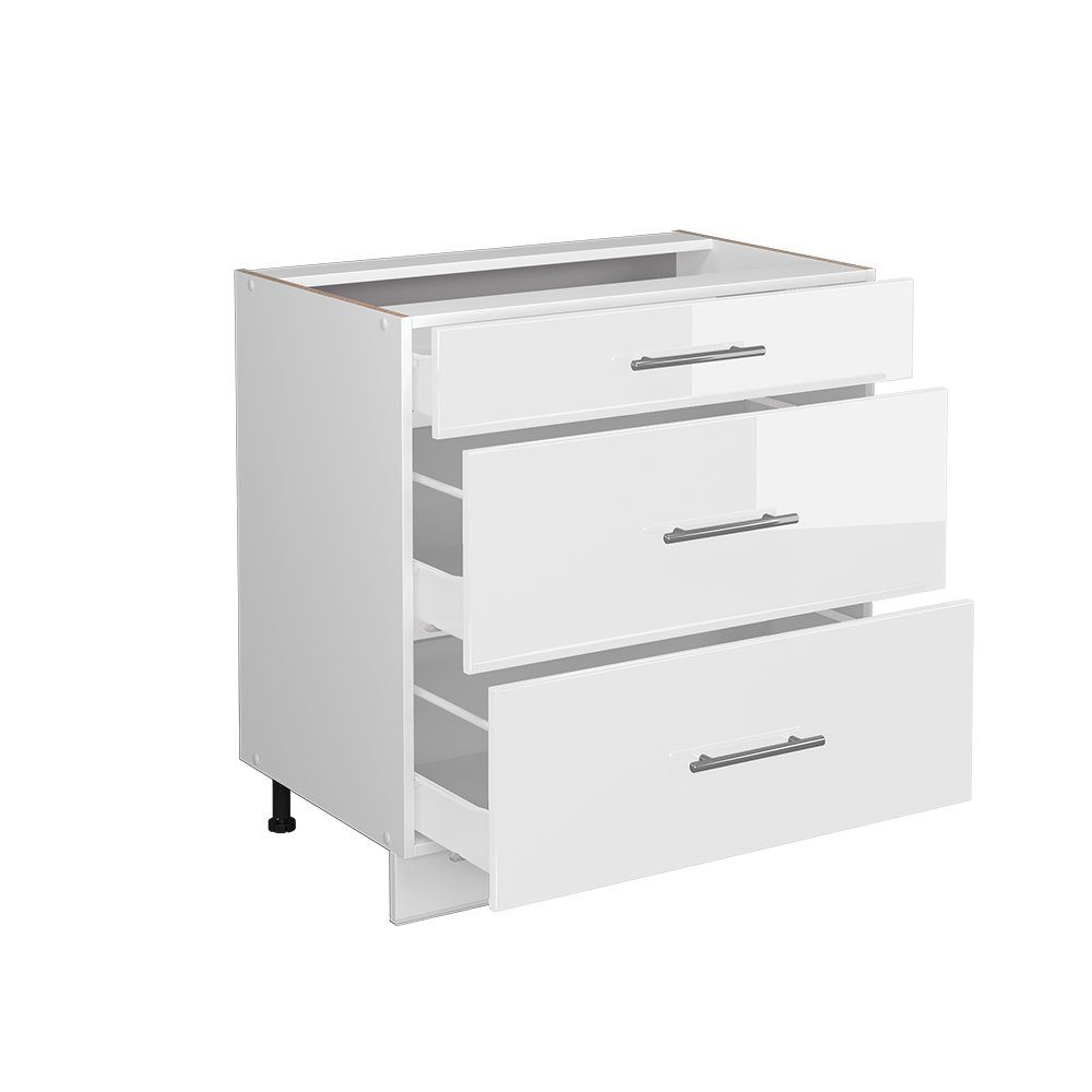 Vicco Midischrank Fame-Line Weiß HG/Weiß 80x81.6cm günstig online kaufen