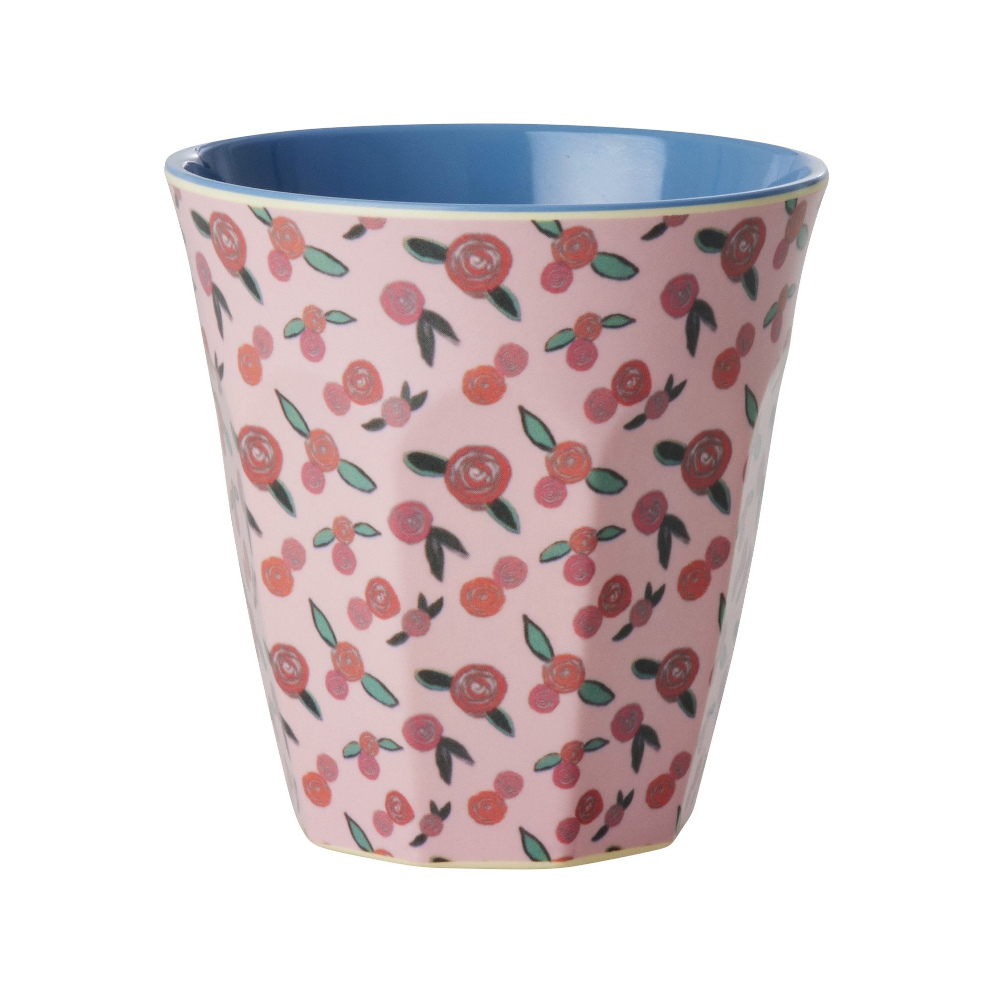 RICE A/S Becher Rice Melaminbecher A Rose is A Rose Print Medium