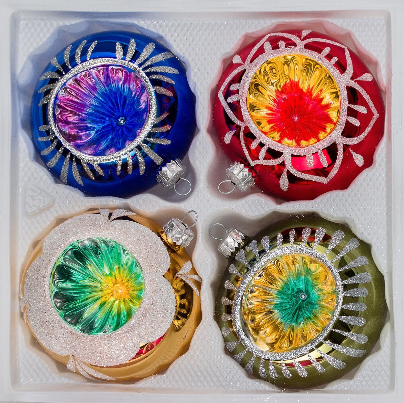 Navidacio Weihnachtsbaumkugel 4 tlg. Glas-Weihnachtskugeln Set 8cm Ø in "Ho günstig online kaufen