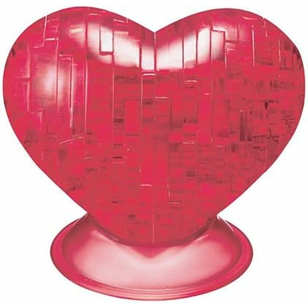 HCM KINZEL 3D-Puzzle 3D Kristallpuzzle Herz Rot 46 Teile, Puzzleteile