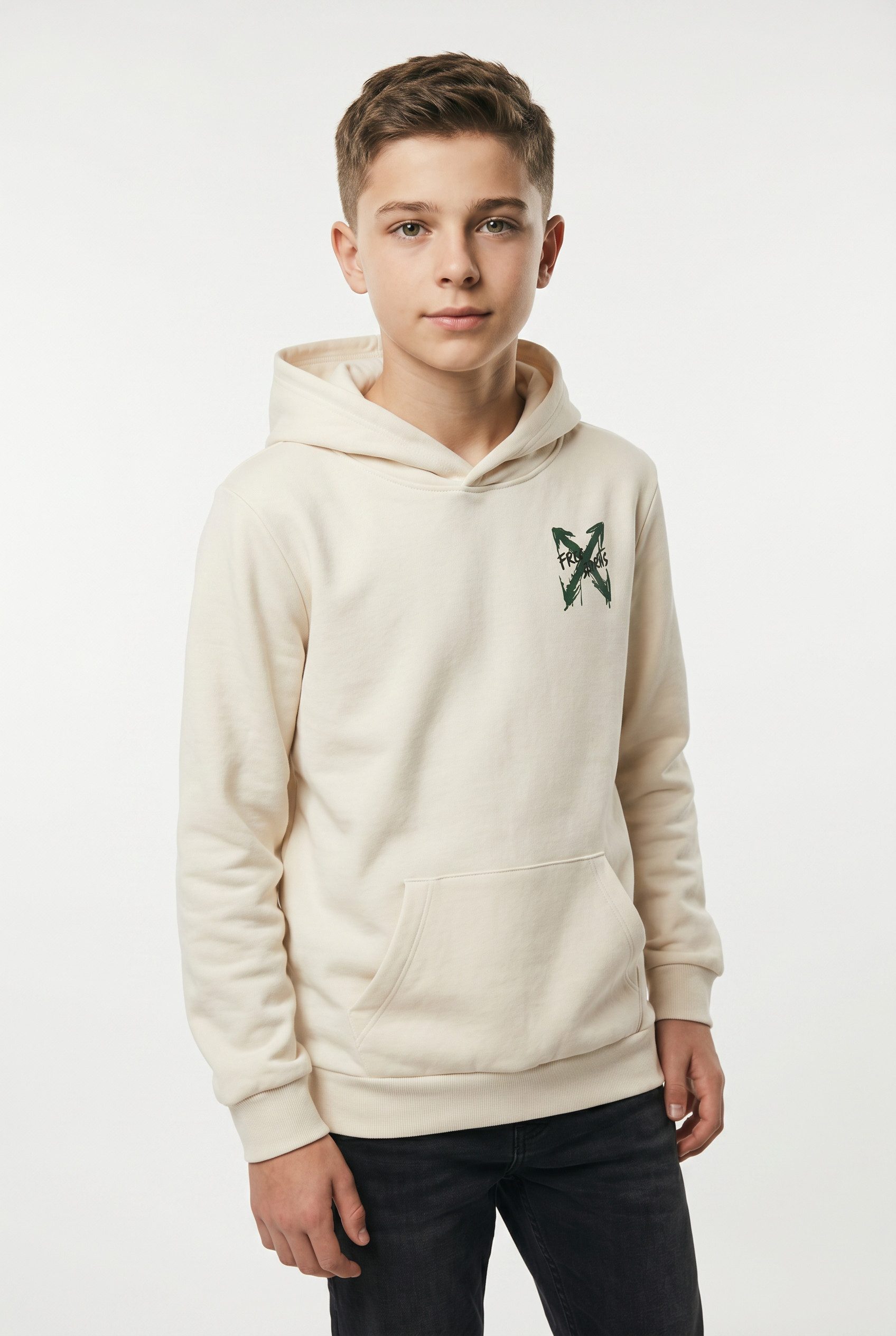 Name It Kapuzensweatshirt NKMKEMUEL LS SWE WH BRU BOX PS NOOS Baumwollmischung, regular fit
