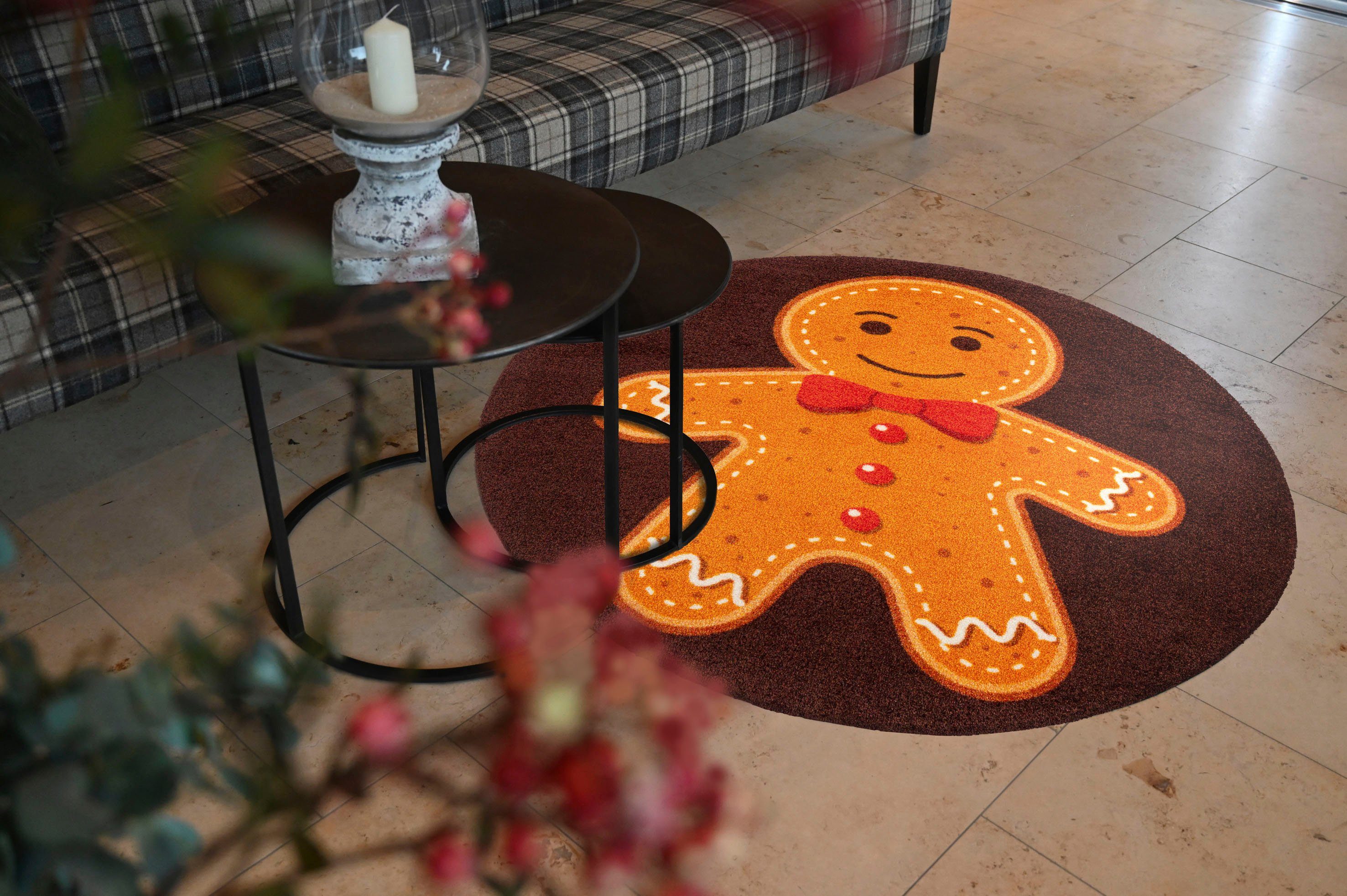 Teppich Gingerbread Man, wash+dry by Kleen-Tex, rechteckig, Höhe: 9 mm | Kurzflor-Teppiche