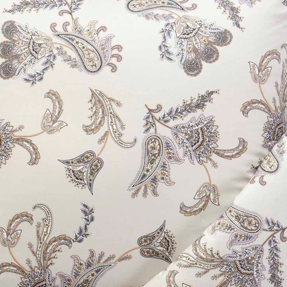 Estella Bettwäsche Estella Mako Jersey Bettwäsche 135x200 Agneta Paisley leinen braun, Mako-Jersey, 2 teilig