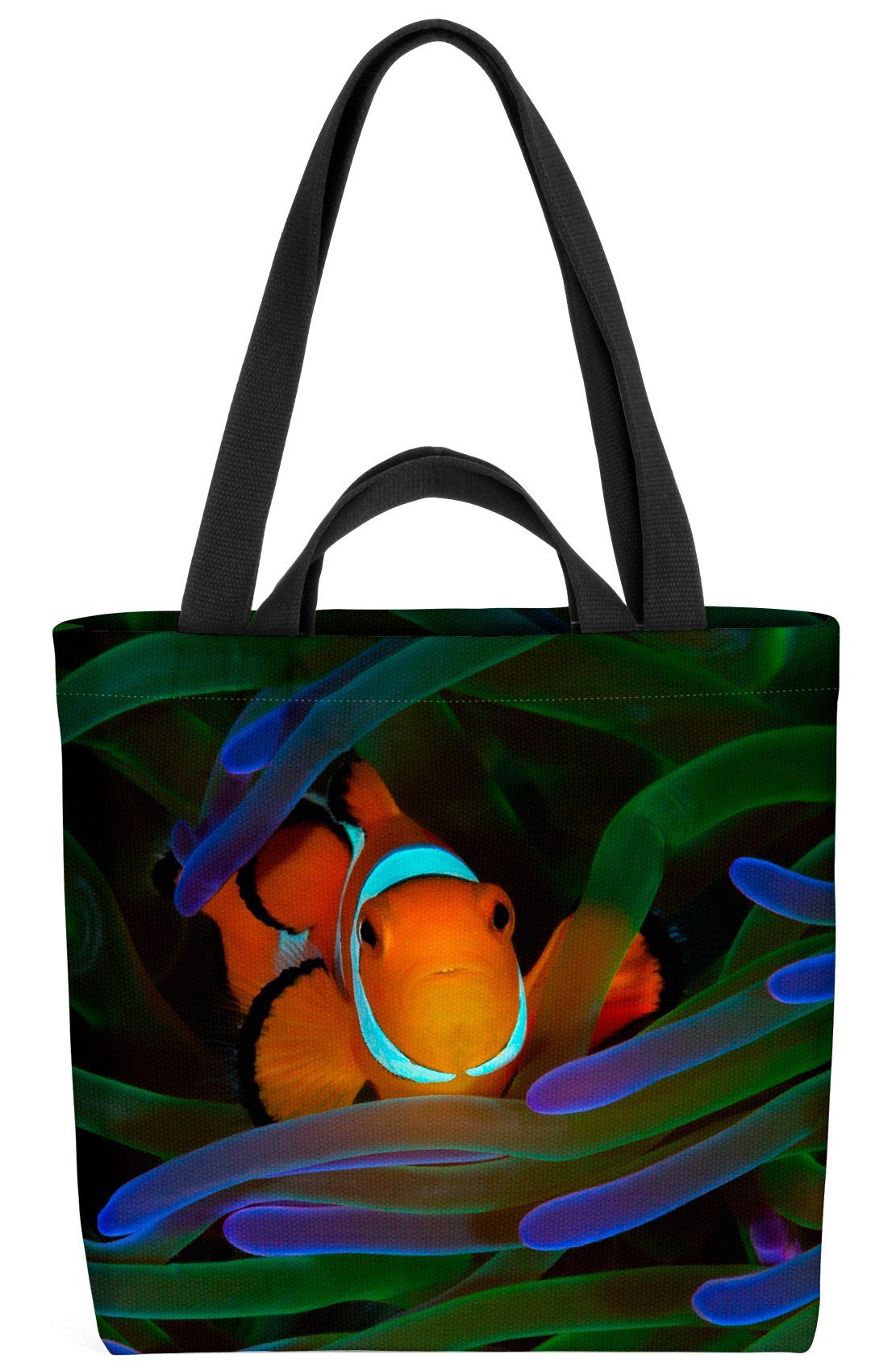 VOID Henkeltasche (1-tlg), Clownfisch Fisch Aquarium Tier Haustier Indonesien Orange Tropenfisch