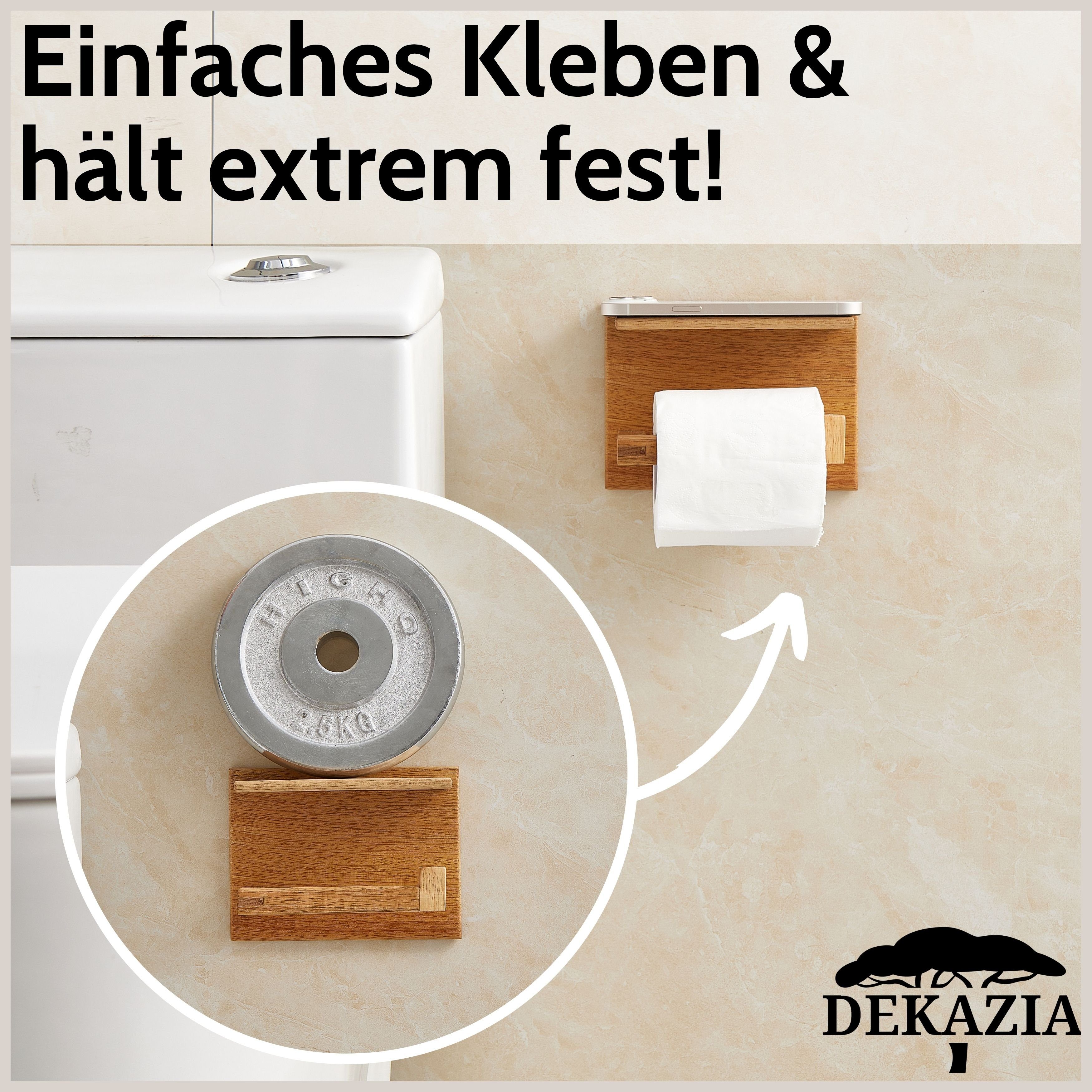 DEKAZIA Toilettenpapierhalter ohne Bohren Klopapierhalter Klorollenhalter günstig online kaufen