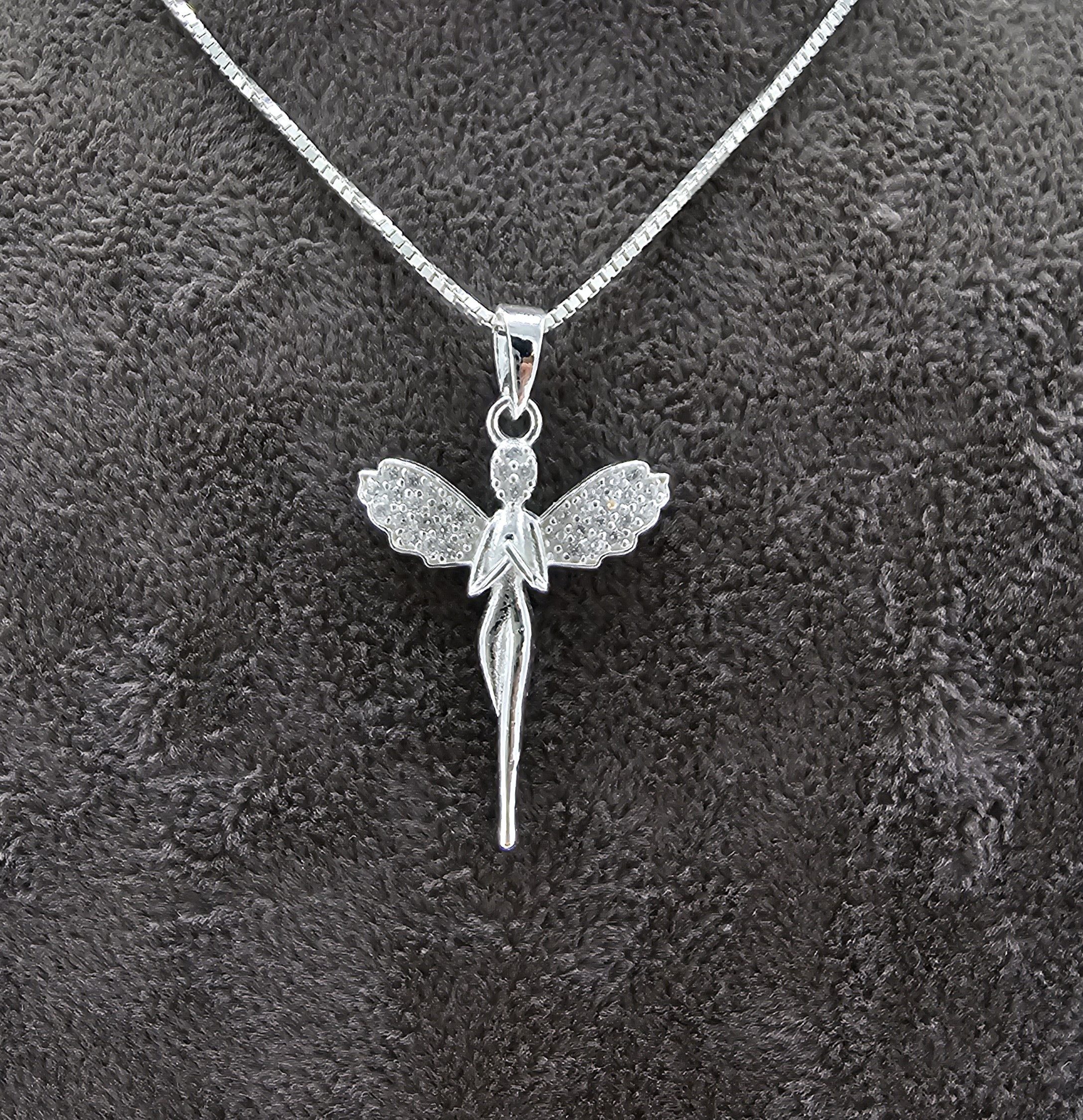 NAHLE Kette mit Anhänger Silberkette 925 Glücksfee Engel Silber Schutzengel günstig online kaufen