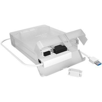 ICY BOX Festplatten-Gehäuse USB 3 Gehäuse für ein 3.5″/2.5″ SATA III Laufwerk, HotSwap-fähig