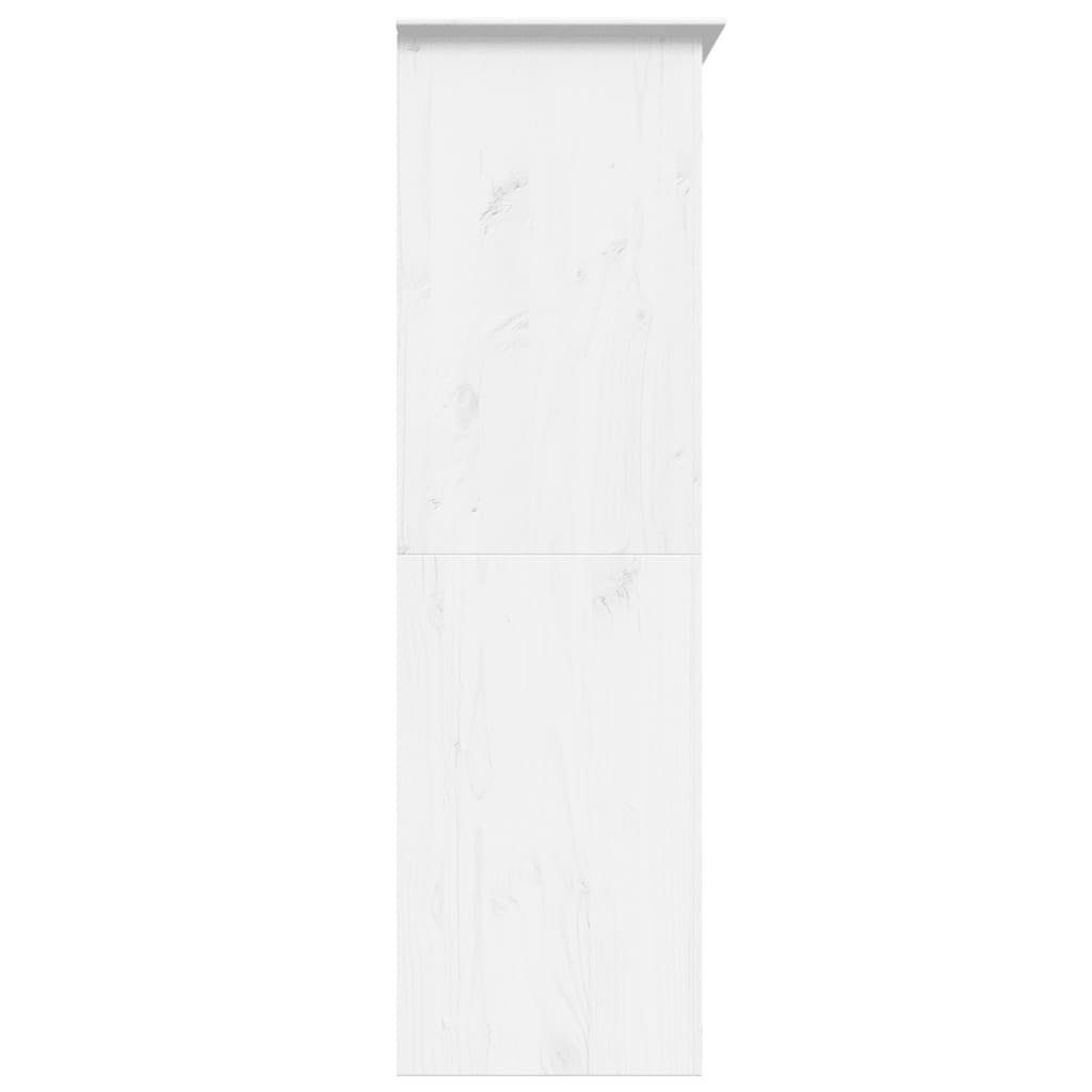 151,5x52x176,5 furnicato Kiefer Massivholz Kleiderschrank Weiß BODO (1-St) cm
