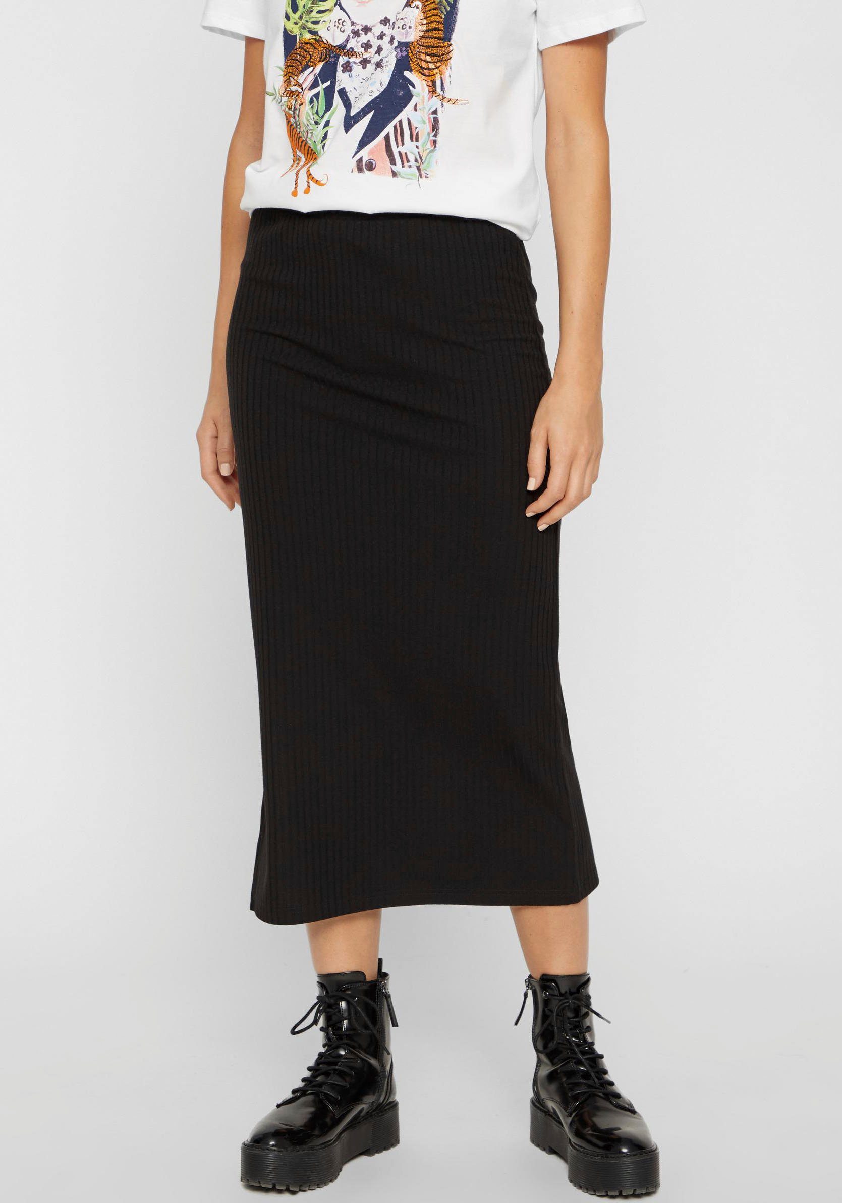 MIDI Midirock NOOS MW pieces PCKYLIE Black SKIRT