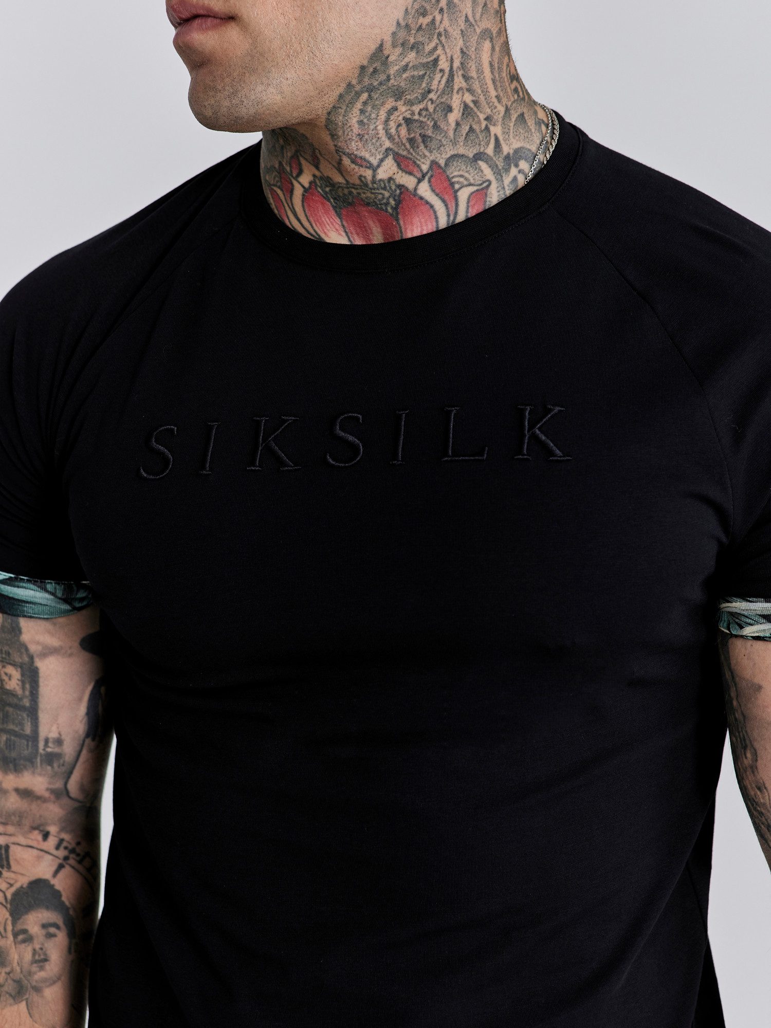 Siksilk T-Shirt SikSilk Herren Schwarzes Roll günstig online kaufen