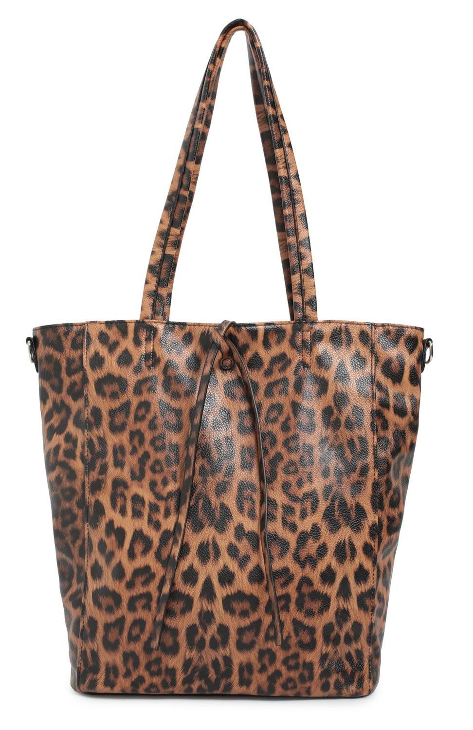 Schultertasche Damen XXL Tasche LEOPARD Shopper Umhängetasche Hobo Bag Leder Optik