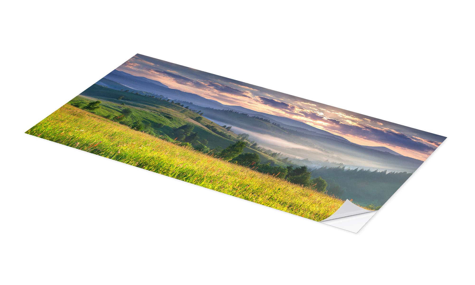Posterlounge Wandbild Sonnenaufgang in den Bergen, Editors Choice, erhältlich als Poster, Leinwandbild, Wandsticker oder Acrylglasbild