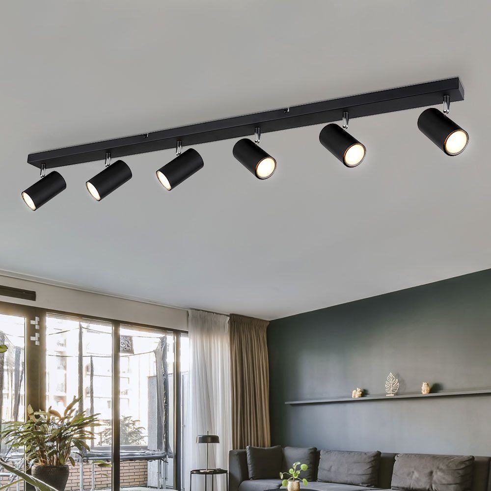 GLOBO LIGHTING Deckenspots, Leuchtmittel nicht inklusive, Deckenleuchte Spotleiste Deckenstrahler 6-flammig Wohnzimmerleuchte