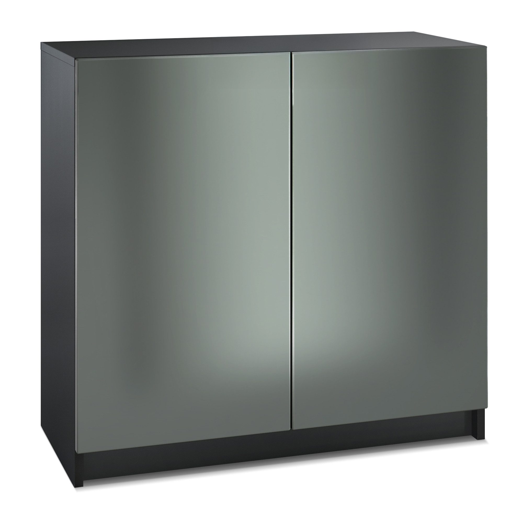InnoFurn Kommode Elona Kommode (Aktenkommode, Schwarz matt (82 x 78 x 37 cm), Maße: Kommode (BxHxT): 82 x 78 x 37 cm