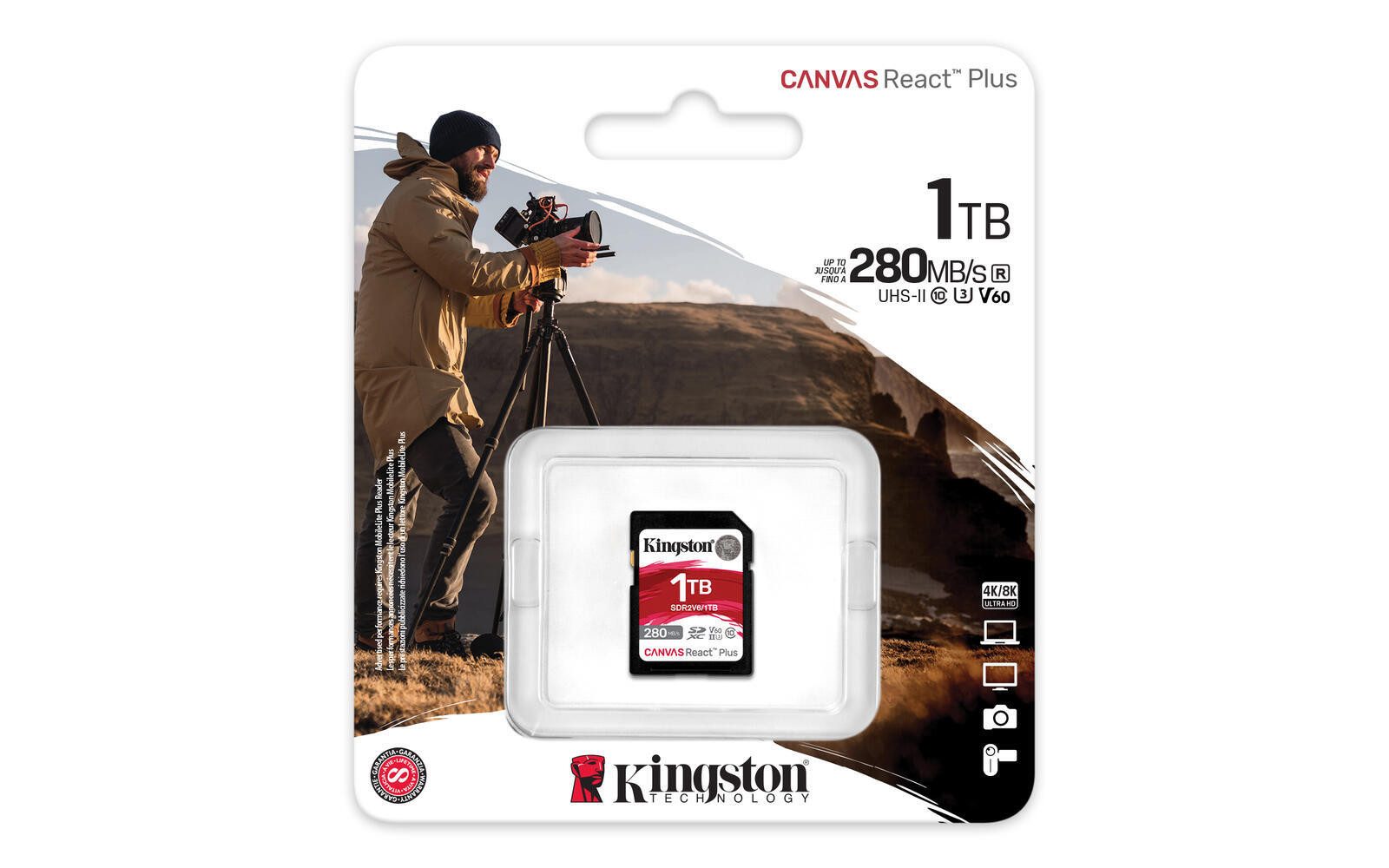 Kingston 1TB Canvas React Plus SDXC UHS-II 280R/150W U3 V60 Speicherkarte – Bild 3 von 5