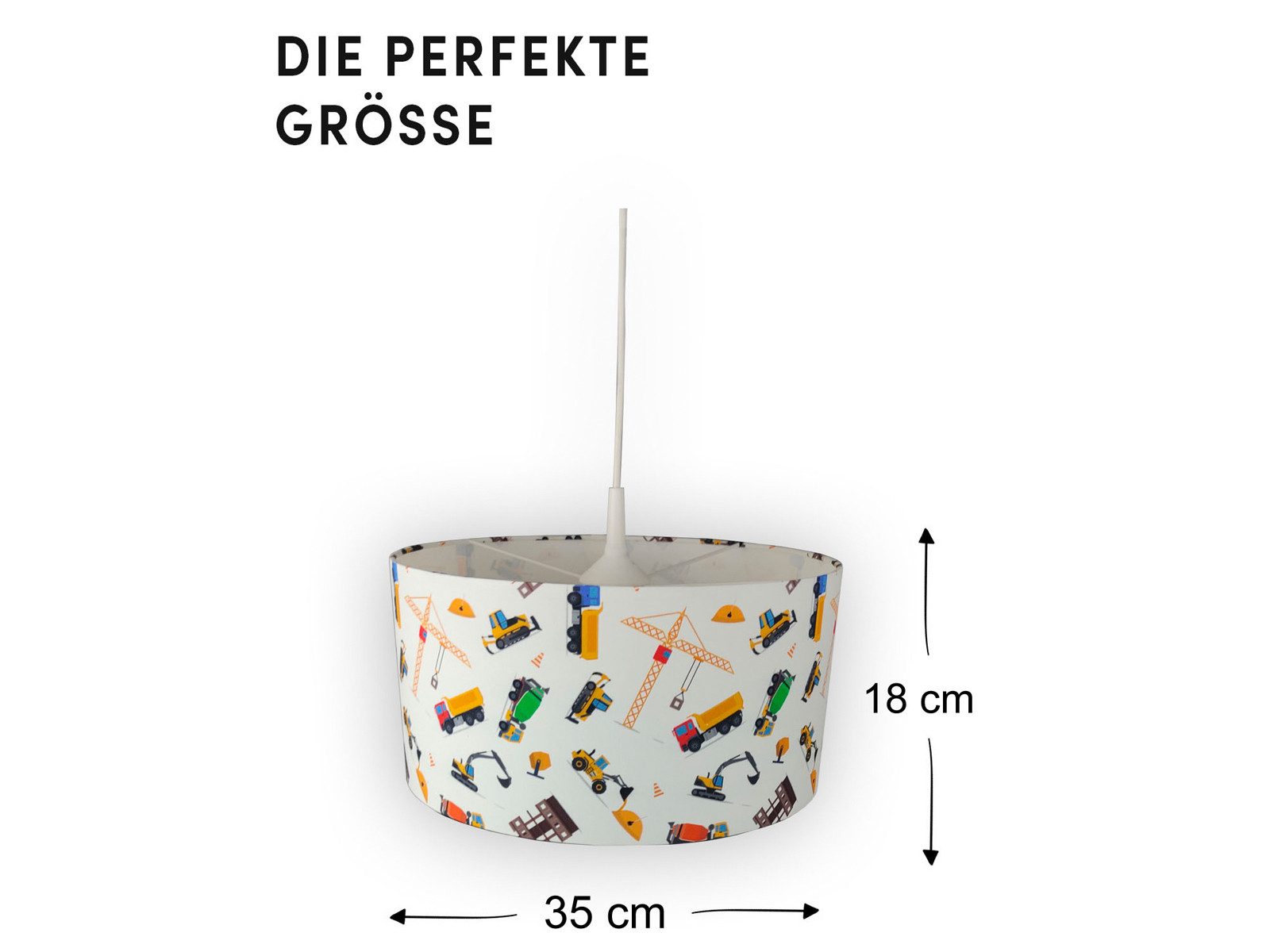 niermann LED Pendelleuchte, Dimmfunktion, LED wechselbar, Über Schalter in 3 Stufen dimmbar, Warmweiß, Coole Hänge-Lampe Baustelle ein-flammig für Junge & Mädchen, Ø 35cm