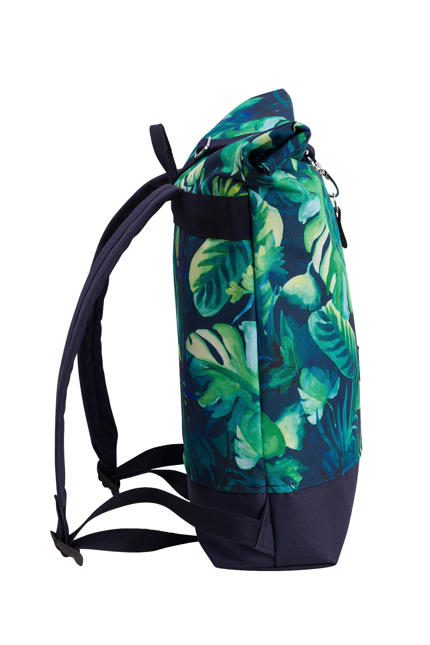 Manufaktur13 Tagesrucksack Mini Roll-Top Backpack Rucksack Gurte wasserdicht/wasserabweisend, verstellbare Madeira - mit Rollverschluss