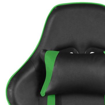 furnicato Gaming-Stuhl mit Fußstütze Drehbar Grün PVC