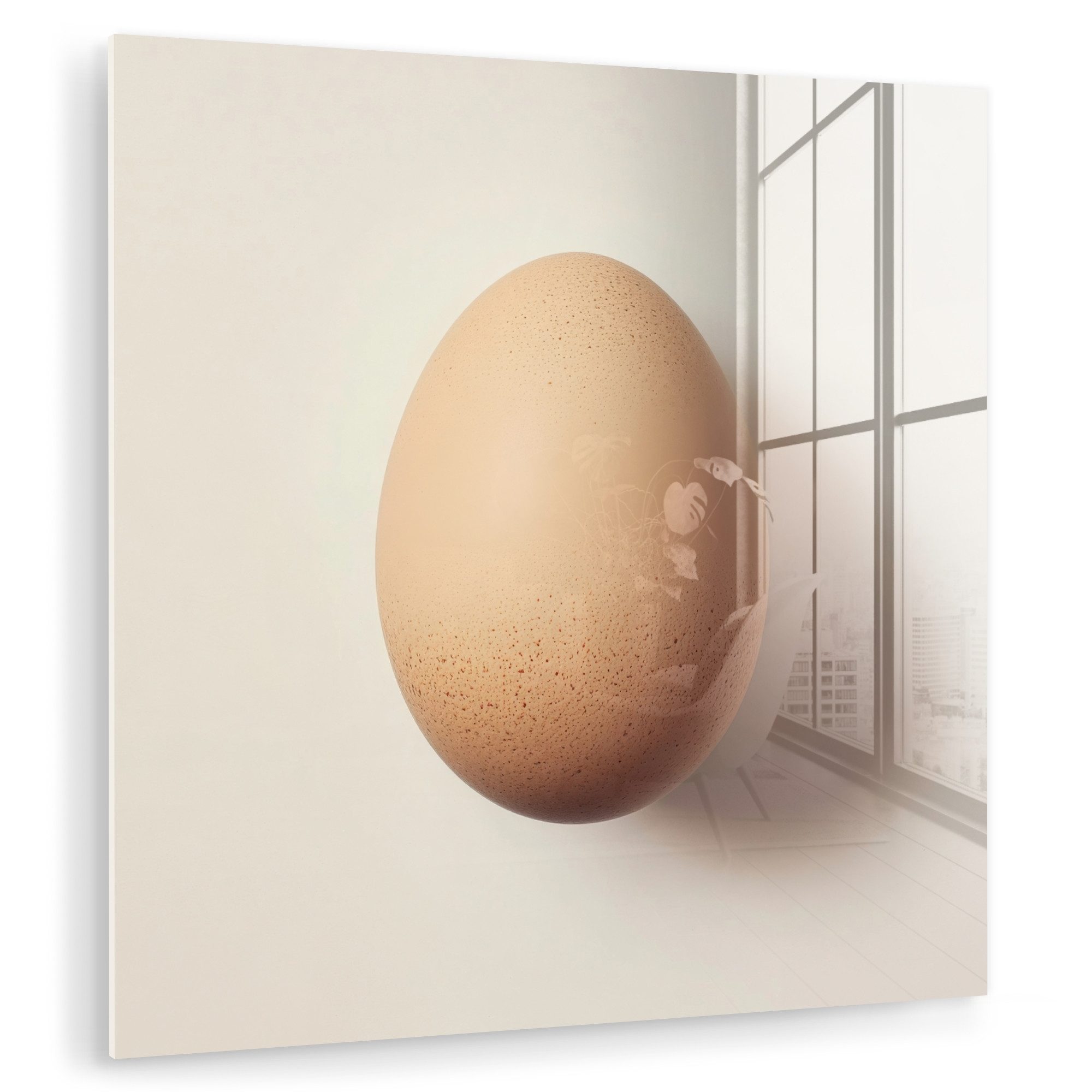 MuchoWow Acrylglasbild Ei - Beige - günstig online kaufen
