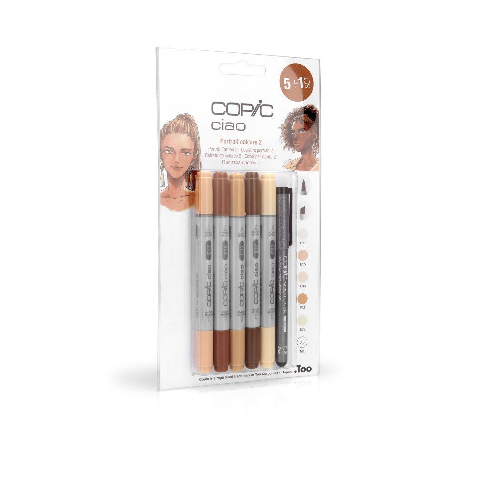 COPIC Marker Ciao 5+1 Set Portrait Farben 2., (1-tlg)