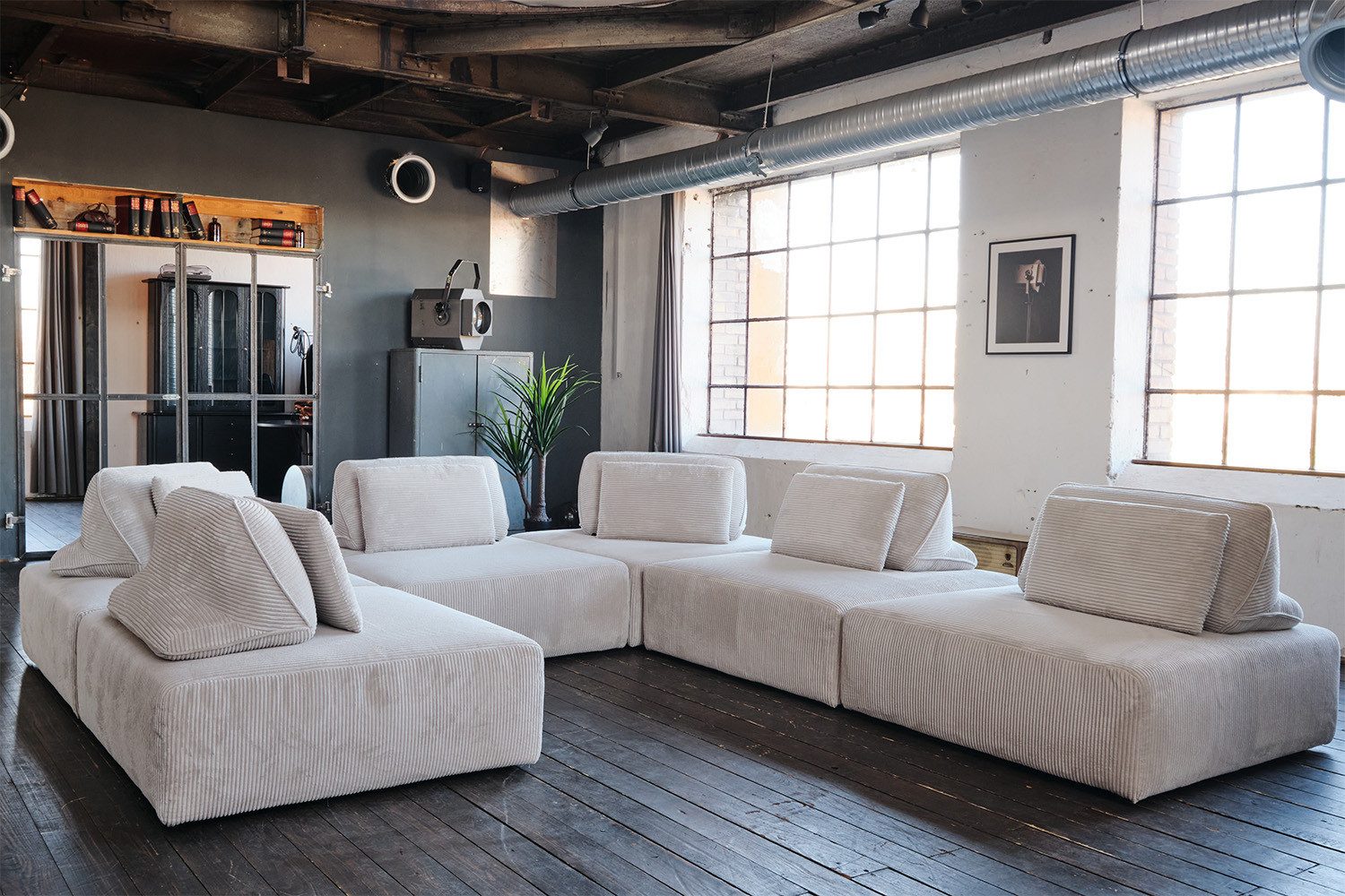 KAWOLA Sofa WIOLO SOFT Cord Sofa - Modular - Komfortabel & Flexibel - Wohnzimmer, Modulsofa mit Cordbezug. Abziehbar & vielseitig. 6 Module.