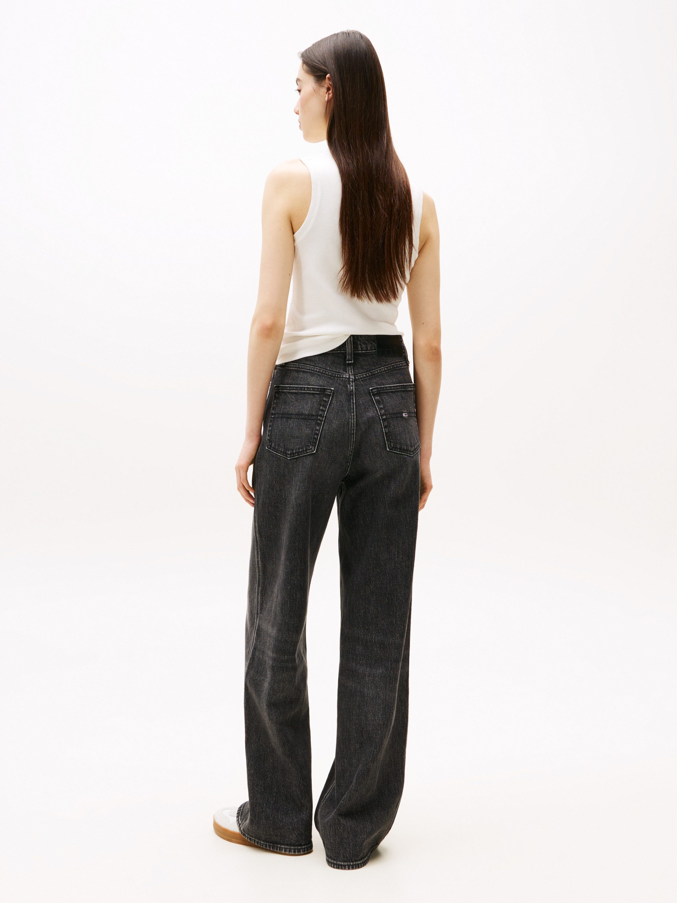 Tommy Jeans Weite Jeans Claire High Rise mit Logo-Badge