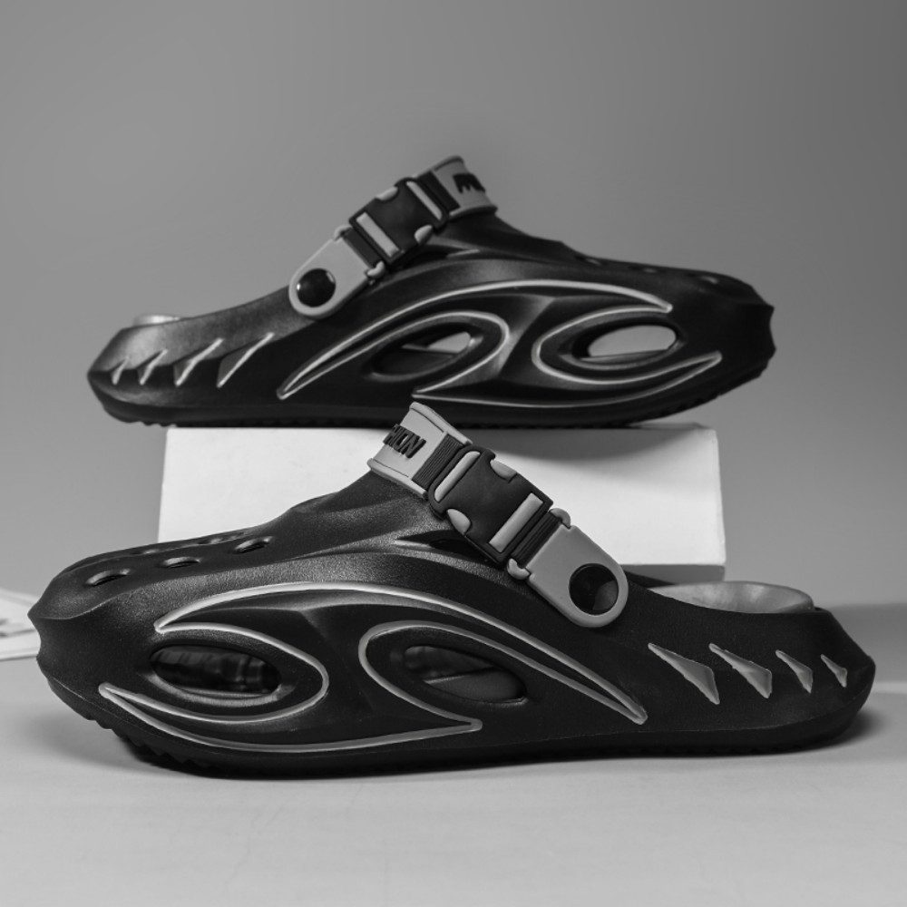 HUSK'SWARE Herren EVA Clogs mit sportlichem Design Clog (Vielseitig einsetzbar, Verstellbarer Fersenriemen) Leicht & bequem Atmungsaktive Lochstruktur