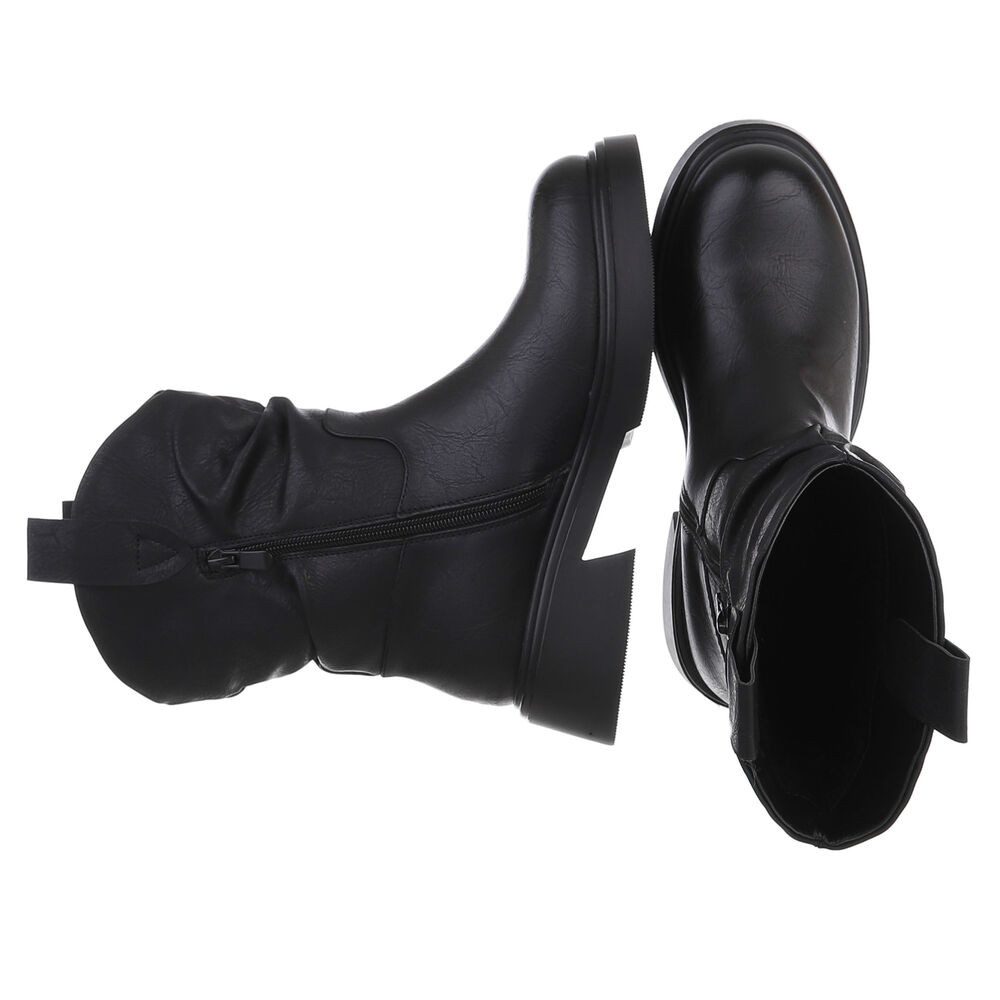 Ital-Design Damen Freizeit Plateaustiefelette (87740213) Blockabsatz Stiefe günstig online kaufen