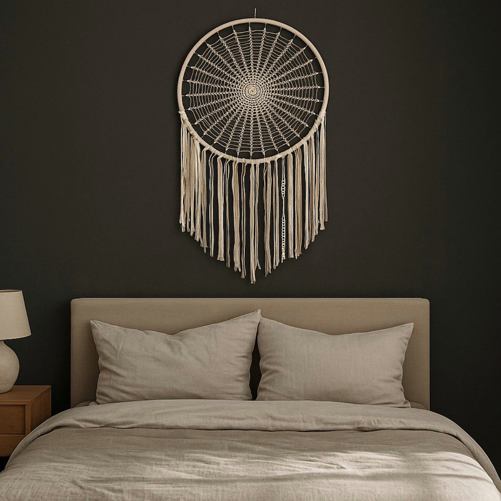 Koopman Traumfänger Dreamcatcher Wanddeko Hängedeko XXL 160cm Wandhänger (1 St), Baumwolle, Beige, 160x76cm, Dekorativ, XXL-Format