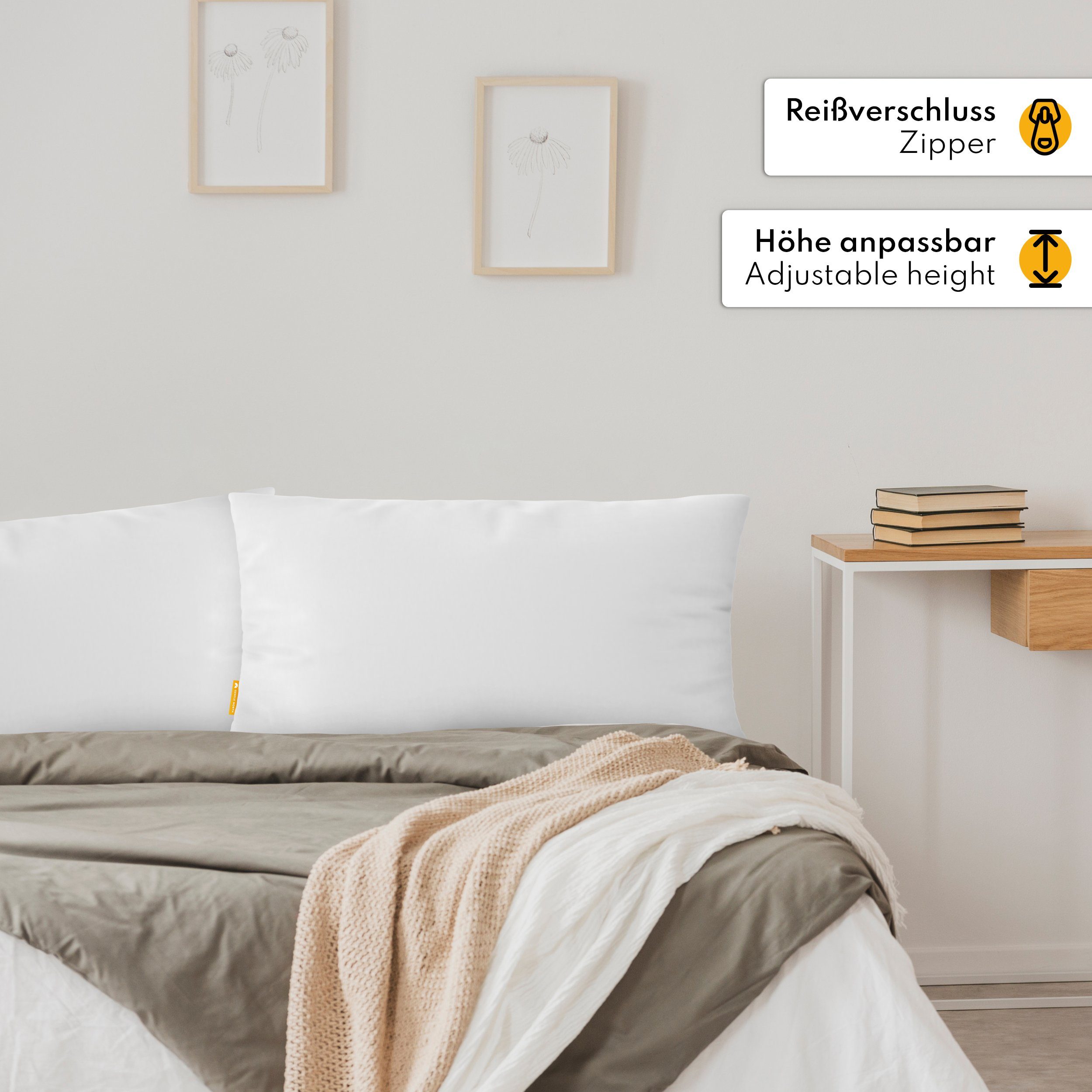 Gentle North Microfaserkissen Doppelpack Kopfkissen zum Schlafen - Schlafki günstig online kaufen