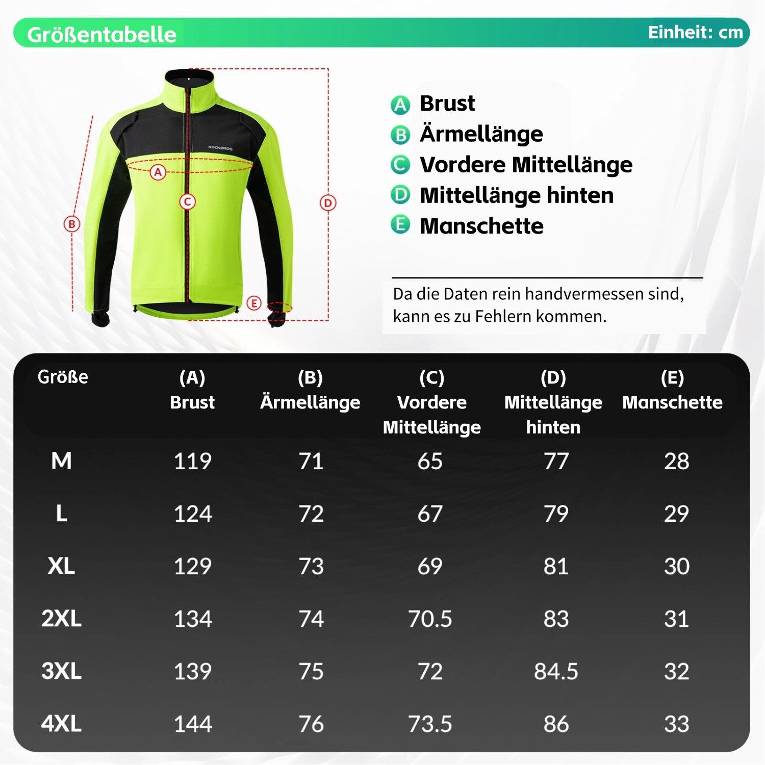 ROCKBROS Fahrradjacke Winter Thermo Fleece Fahrradbekleidung (Packung, 1-St günstig online kaufen