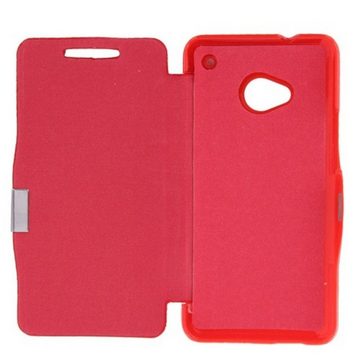 König Design Handyhülle HTC One, HTC One Handyhülle Backcover Rot