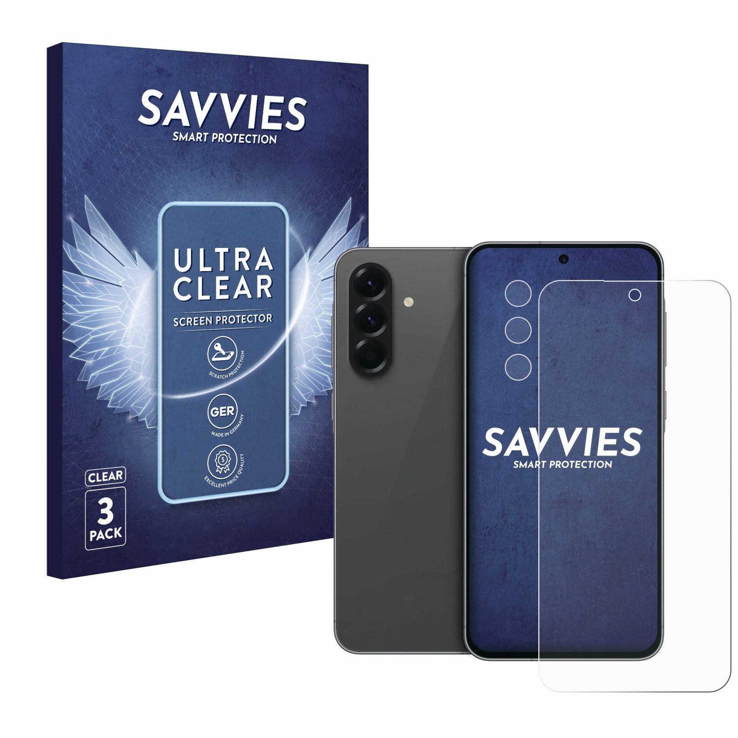 Savvies Displayschutzfolie Schutzfolie für Samsung Galaxy A56 5G (Display+Kamera), 6 Stück, Displayschutz Schutz Folie Klar Transparent