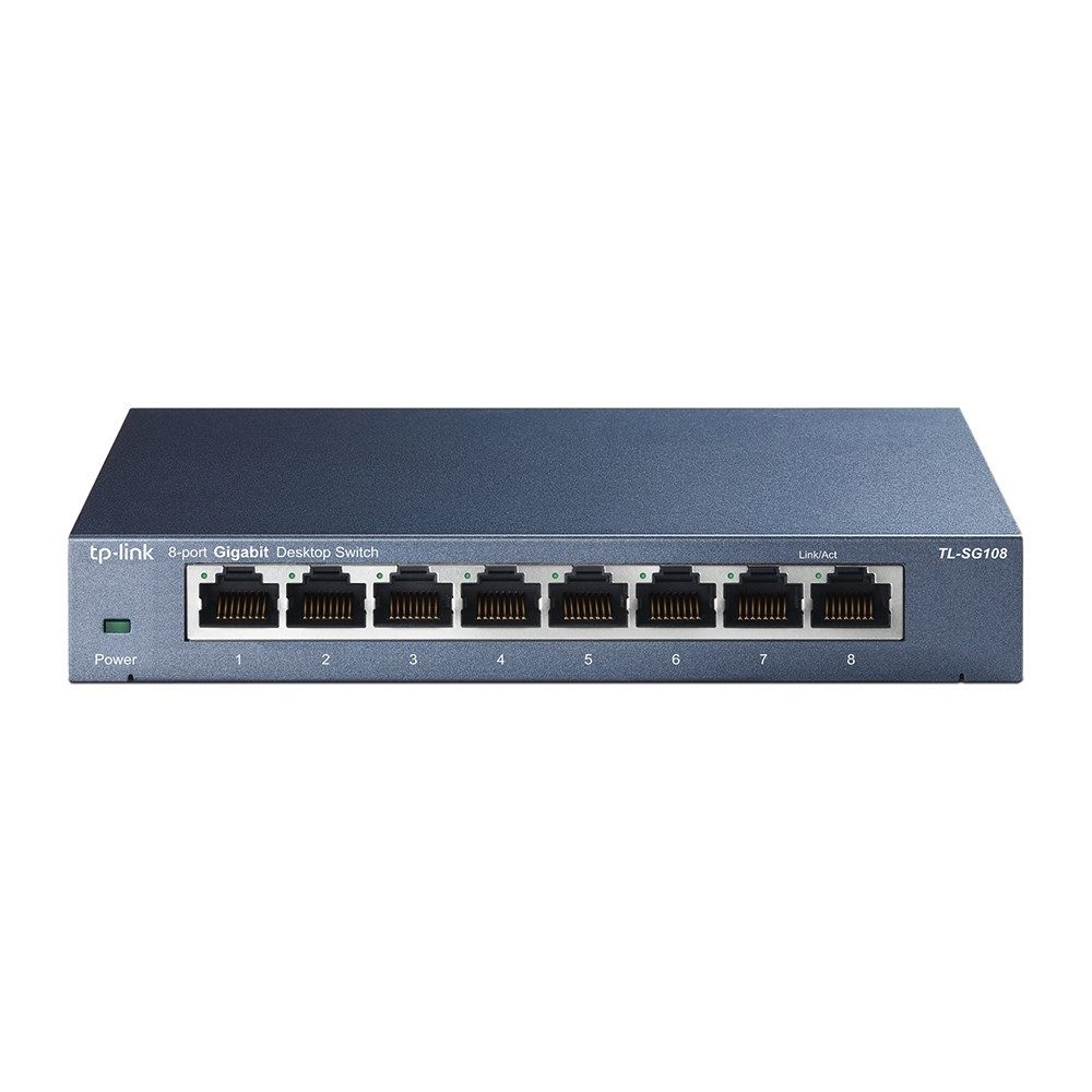 tp-link TP-Link TL-SG108 Netzwerk-Switch (8x 10/100/1000 Mbit/s-RJ45-Ports mit Autoabstimmung und Auto-MDI/MDIX) – Bild 3 von 3