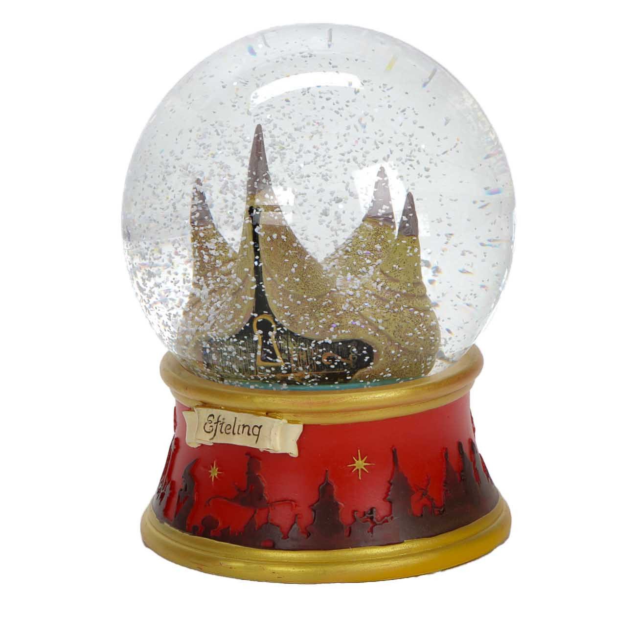 LuVille Schneekugel Haus der fünf Sinne aus der Efteling-Weihnachtswelt, Weihnachtsdeko Schneekugel